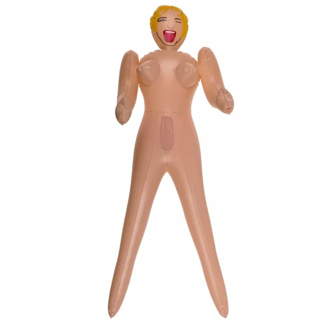 Bambola gonfiabile mini per feste, addio al celibato, 66 cm, 3 motivi assortiti, rosa, con confezione regalo
