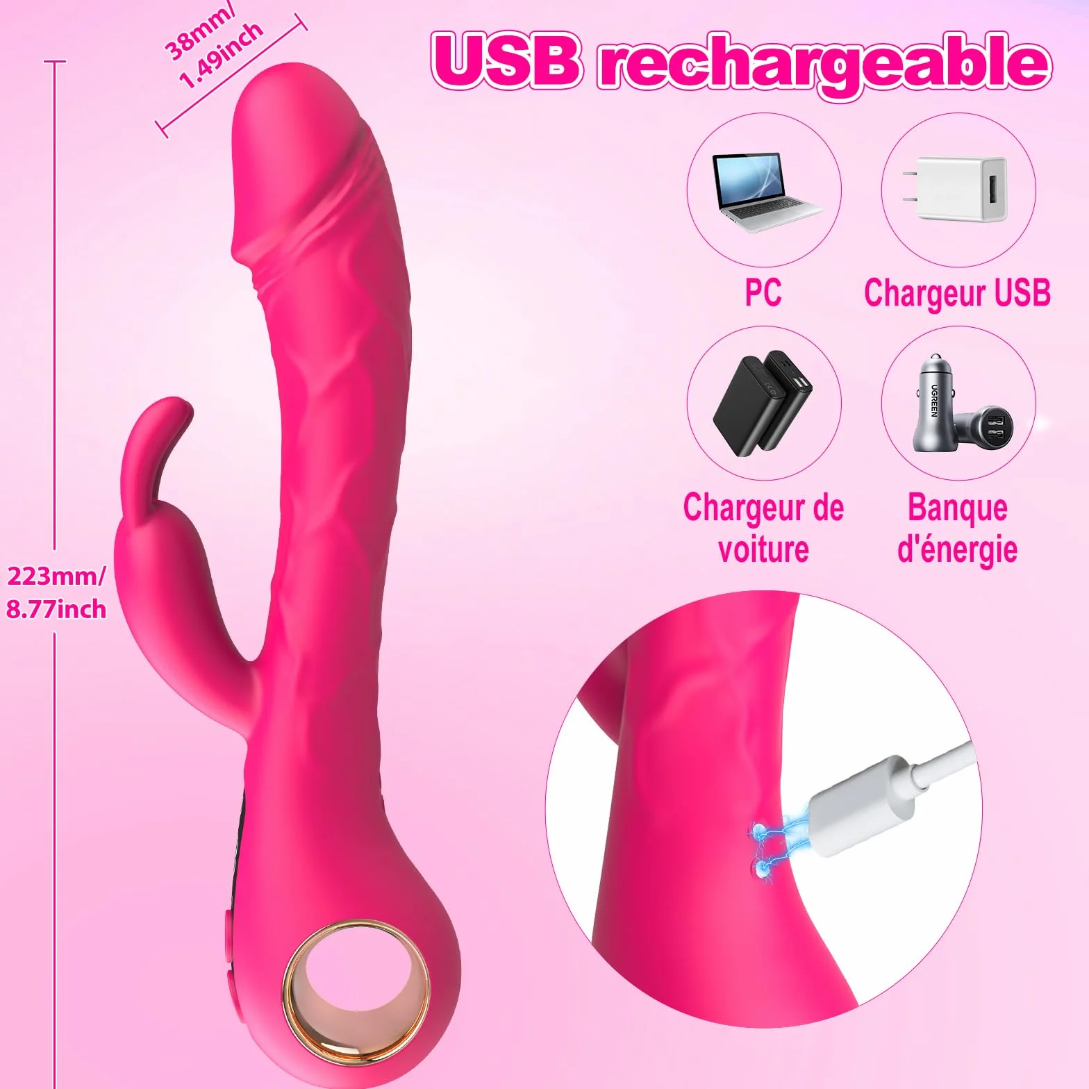 Vibratoreper Donna Vibratore Dildo Sex Toys - Vibratoreper Donna Realistico Sex Toy con 9 Vibrazione per Stimolatore Clitorideo e Punto G,Vibratore per Donna Dildos Anale e Sextoysdonna in Silicone.