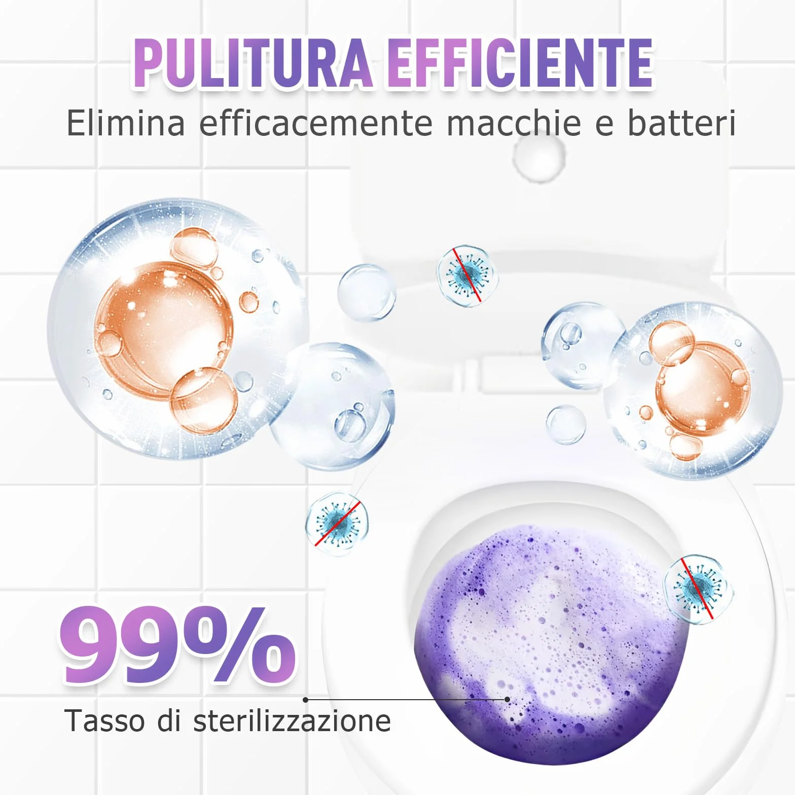Disincrostante WC, 2026 Nuovo Detergente Anticalcare in Detergente per WC, Self-Cleaning Foam, Scioglie Gli Ingorghi Elimina Incrostazioni di Calcare e Ruggine per la Pulizia di W C e Bagno (1Pcs)