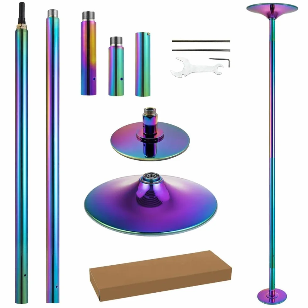 Set bastoni da ballo regolabili 45 mm 360° 200 kg CE per palestra domestica