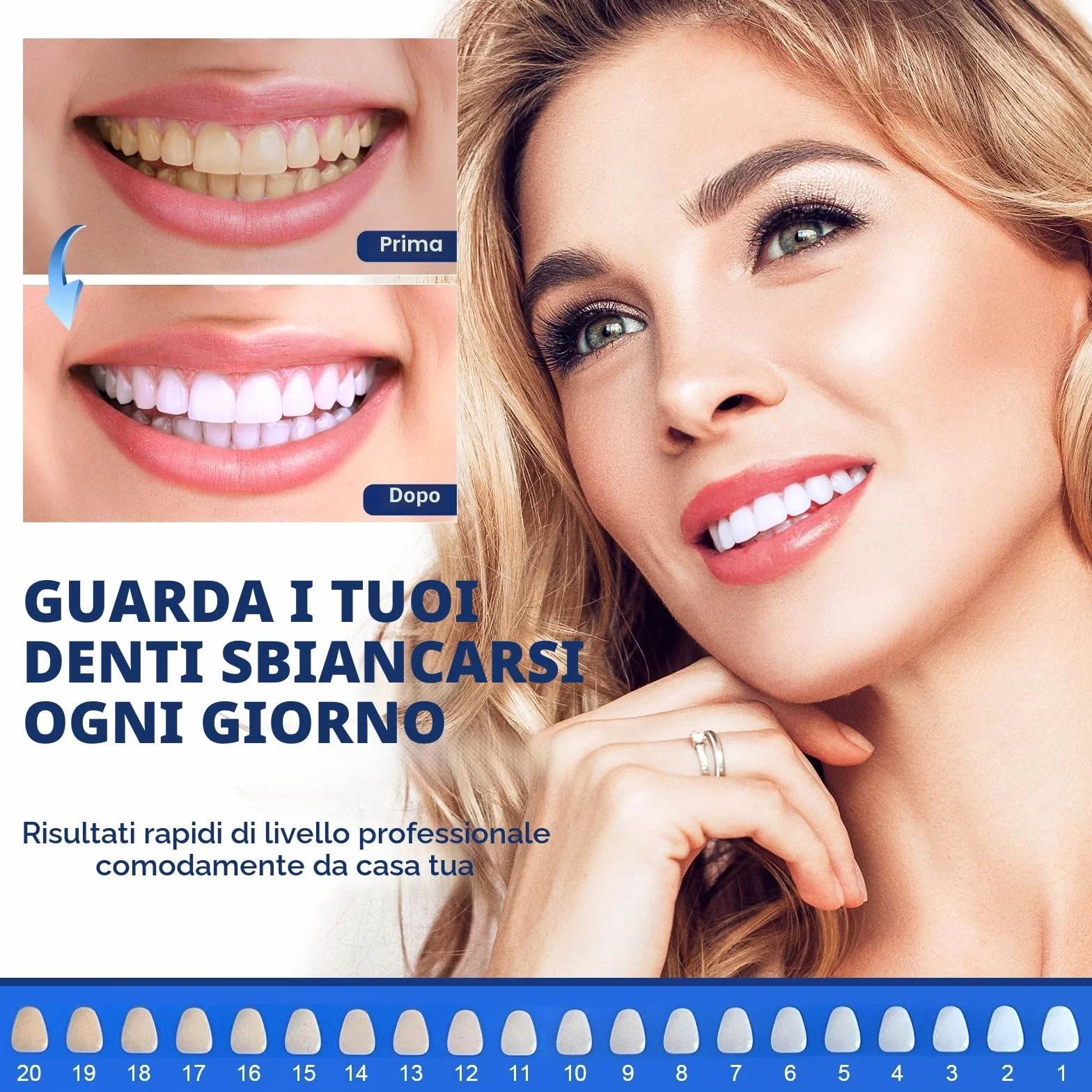 Profesjonalny Kit Sbiancante Denti LED 6 Gel + 2 Desensibilizzanti