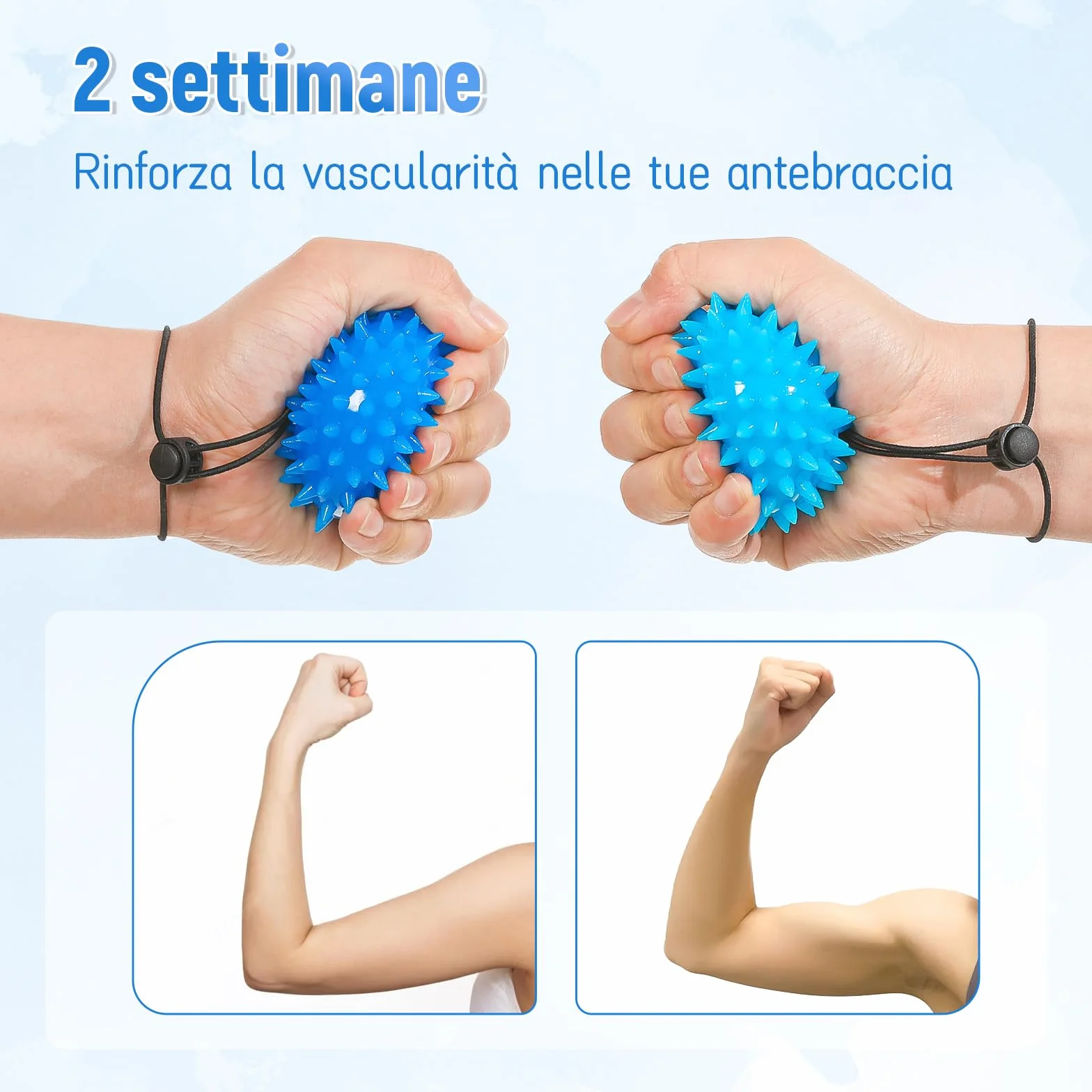 2PCS Pallina Antistress Mano Terapia - due gradi per Mano Massaggio, Riabilitazione Mano