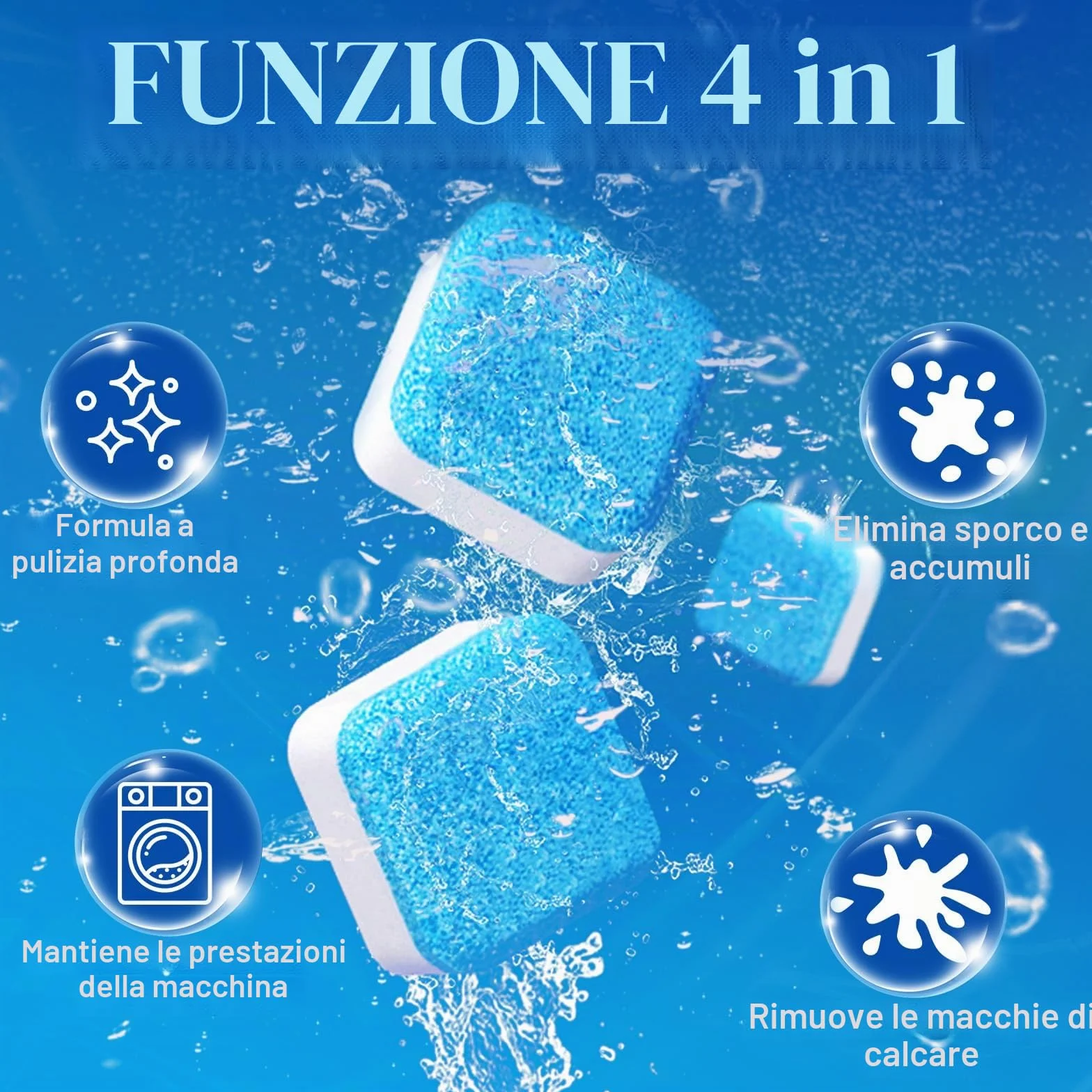Detergente per Lavatrice Tabs Anti-limescale 24 Tablets