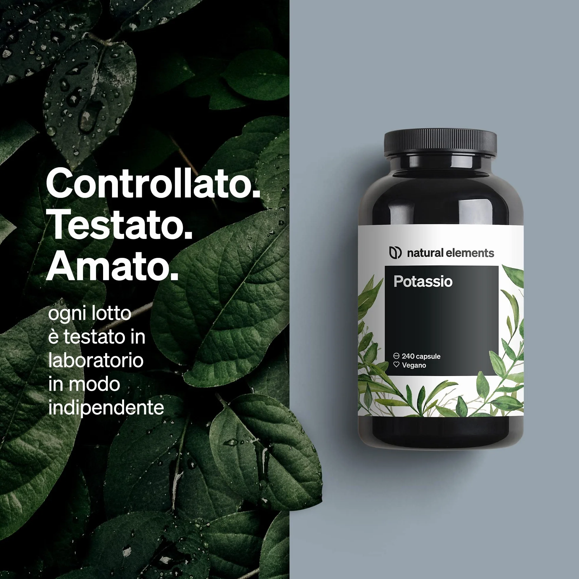 Potassio Integratore – 240 capsule vegane con 800mg di potassio elementare (da citrato di potassio) per dose giornaliera – per la pressione sanguigna, il funzionamento dei muscoli e il sistema nervoso