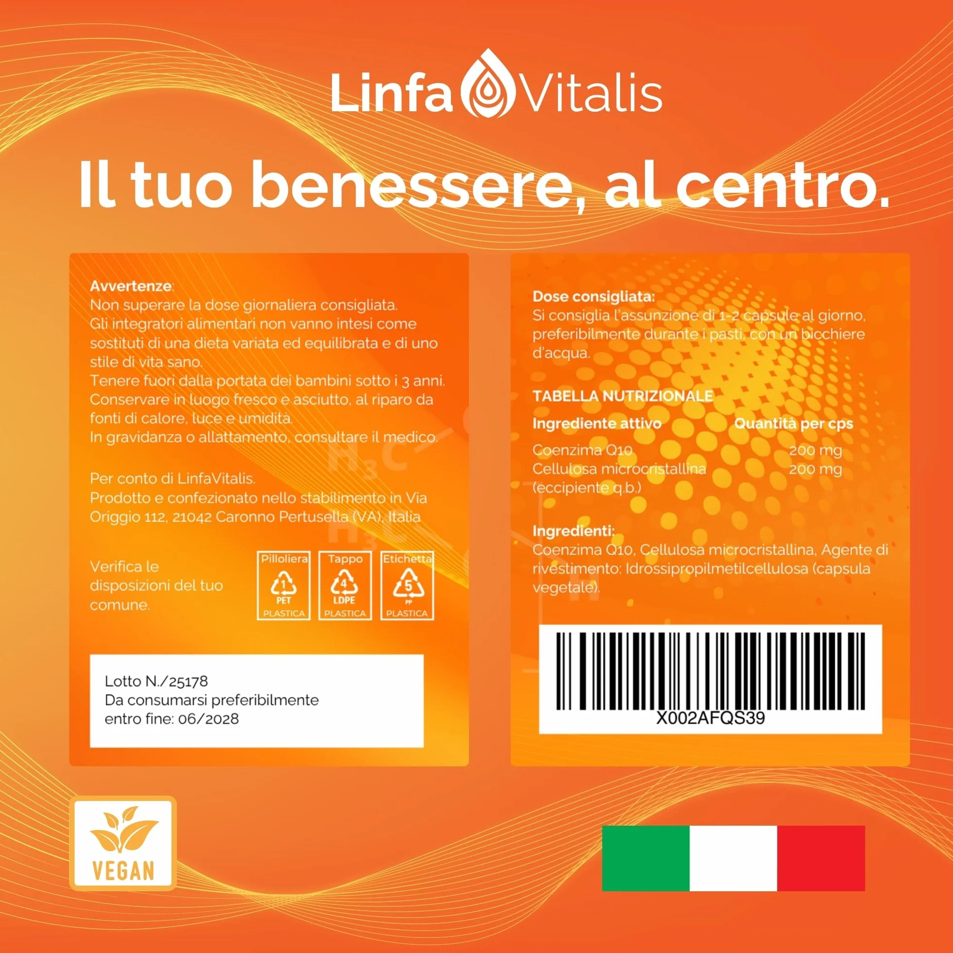 Coenzima Q10 Ubiquinone 200mg 150 Capsule Vegane - Integratore CoQ10 Altamente Biodisponibile - Antiossidante, Antiage, Energia, Sistema Immunitario