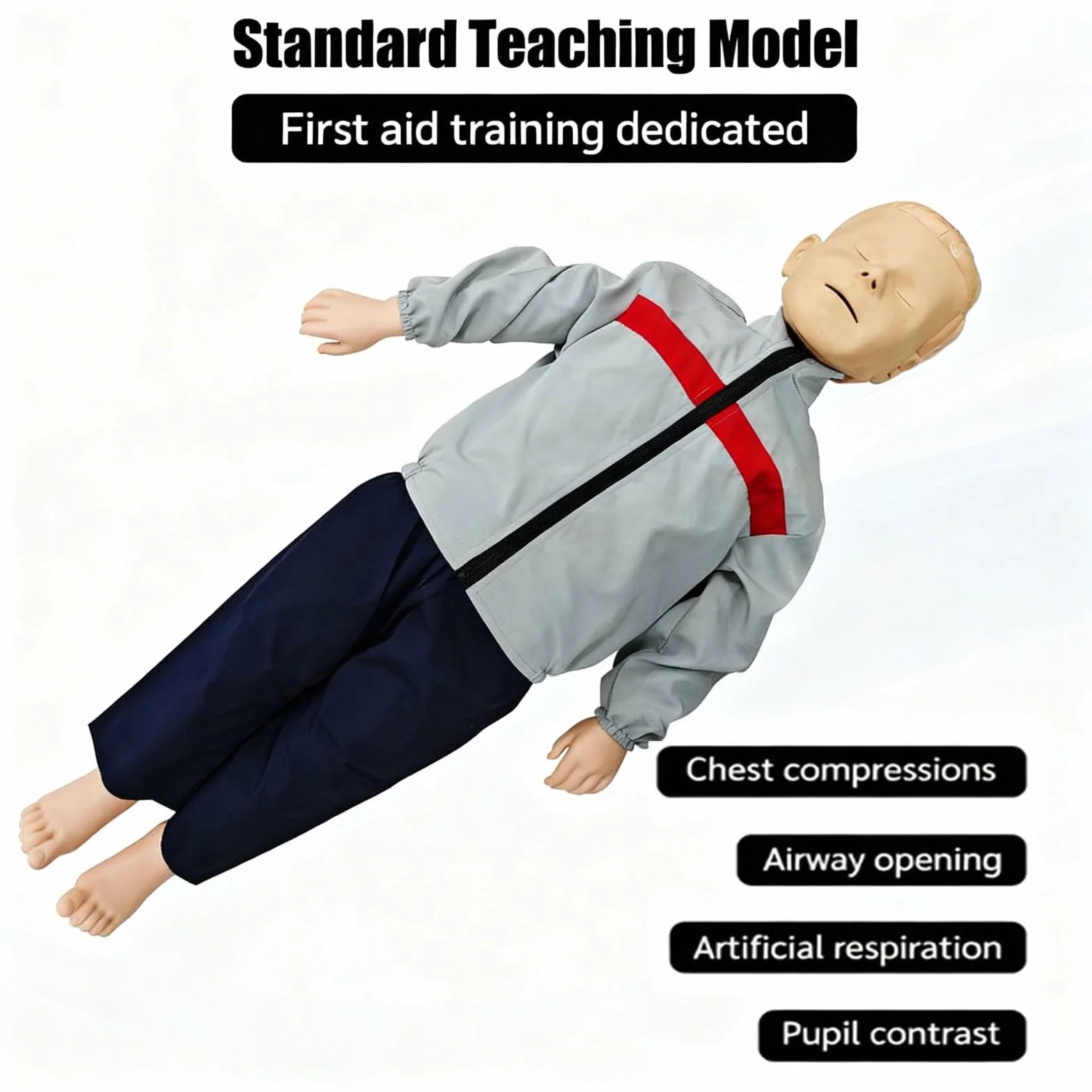 ELZEM CPR Manichino Didattico Bambino Professionale per Addestramento Primo Soccorso Modello Medico Umano