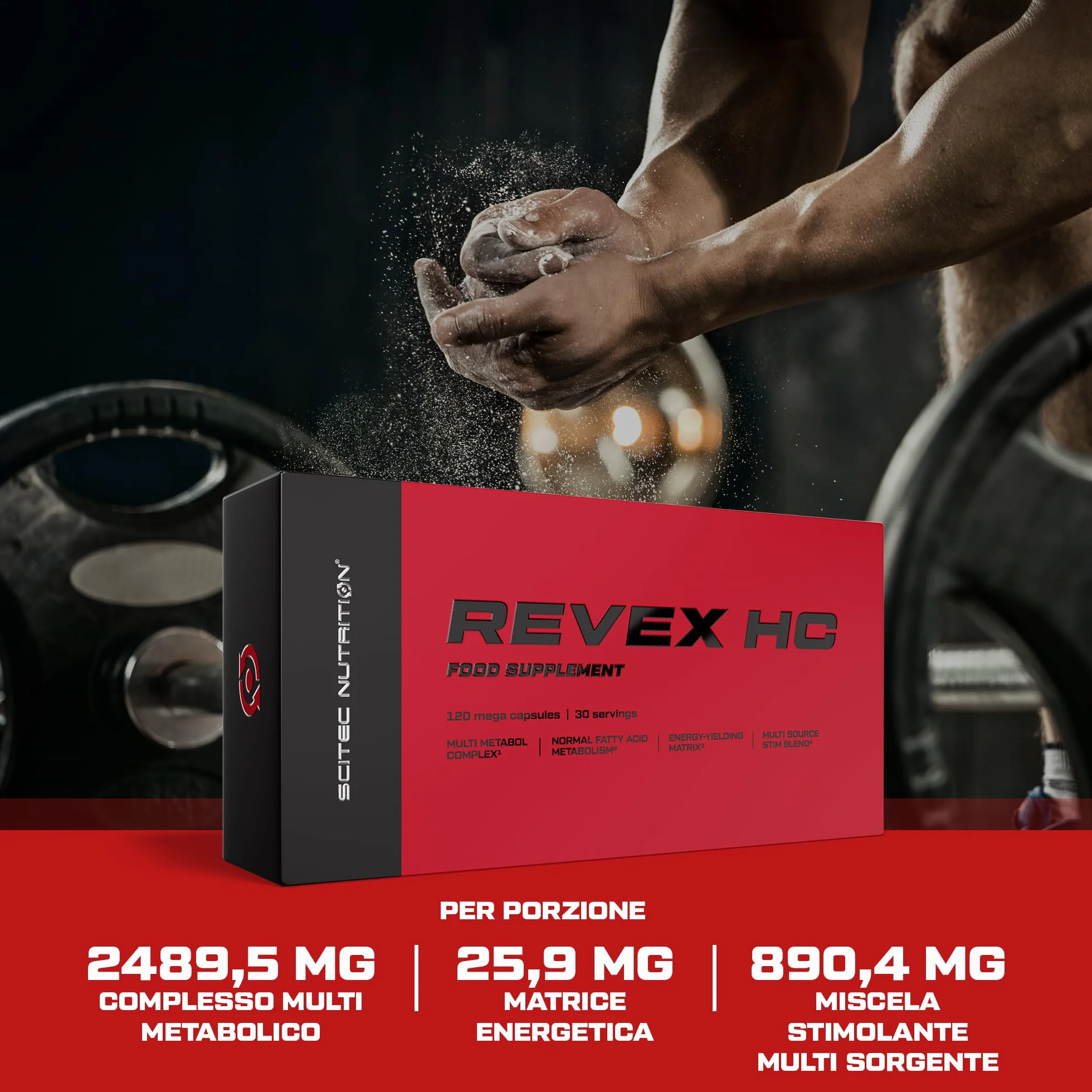 Scitec Nutrition Revex HC 120 Mega Capsule L-carnitina HCA CLA Aminoacidi Vitamine e minerali