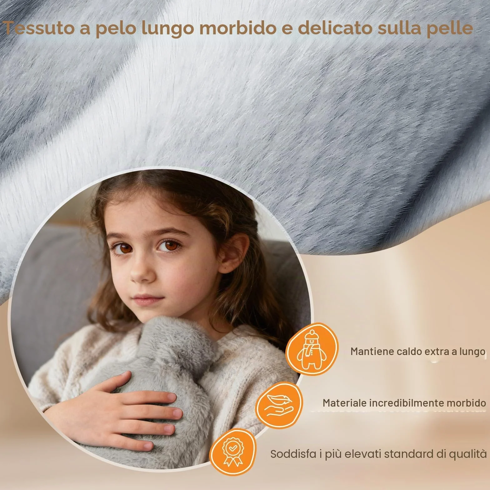 Cintura termica con bottiglia d’acqua calda 1 L, extra-lunga 130 cm, copertina morbida rimovibile, fascia riscaldante per pancia, vita e collo, gomma naturale certificata BS 1970:2012