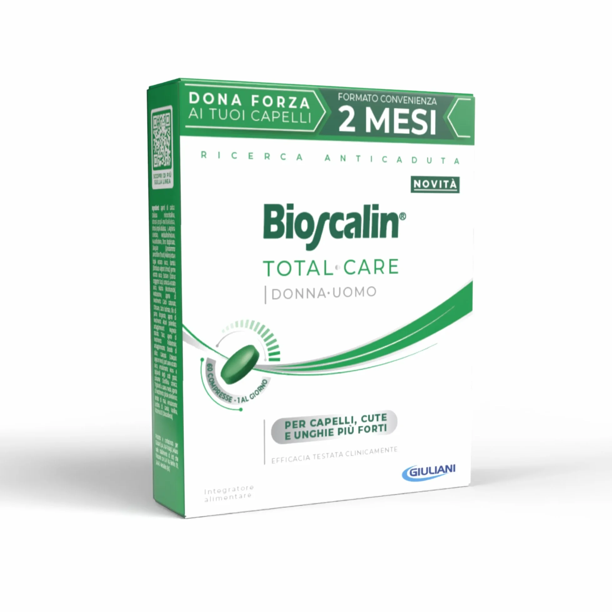 Bioscalin TOTAL•CARE Integratore Alimentare 60 Compresse per Capelli Cute e Unghie