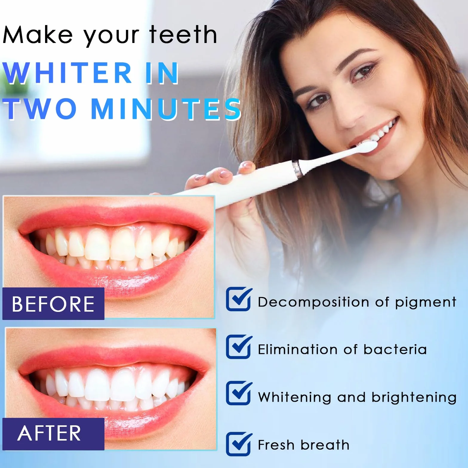 Polvere sbiancante per denti 50g professionale