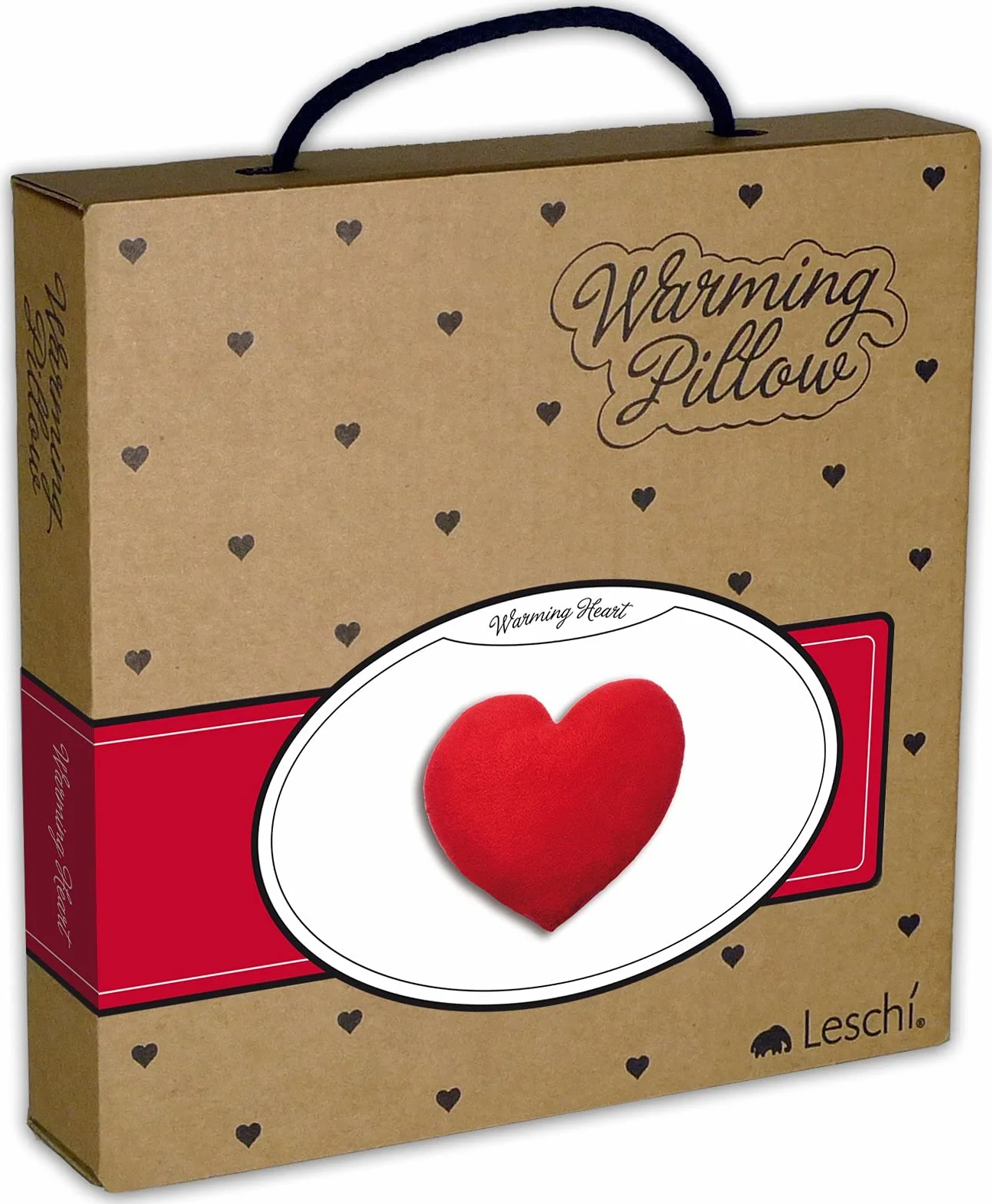 CUSCINO RISCALDABILE Leschi per la pancia, la schiena e la zona lombare/Per coliche dei neonati e il ciclo/Per microonde, con semi di grano/Cuscino termico per bambini/Cuore grande, rosso