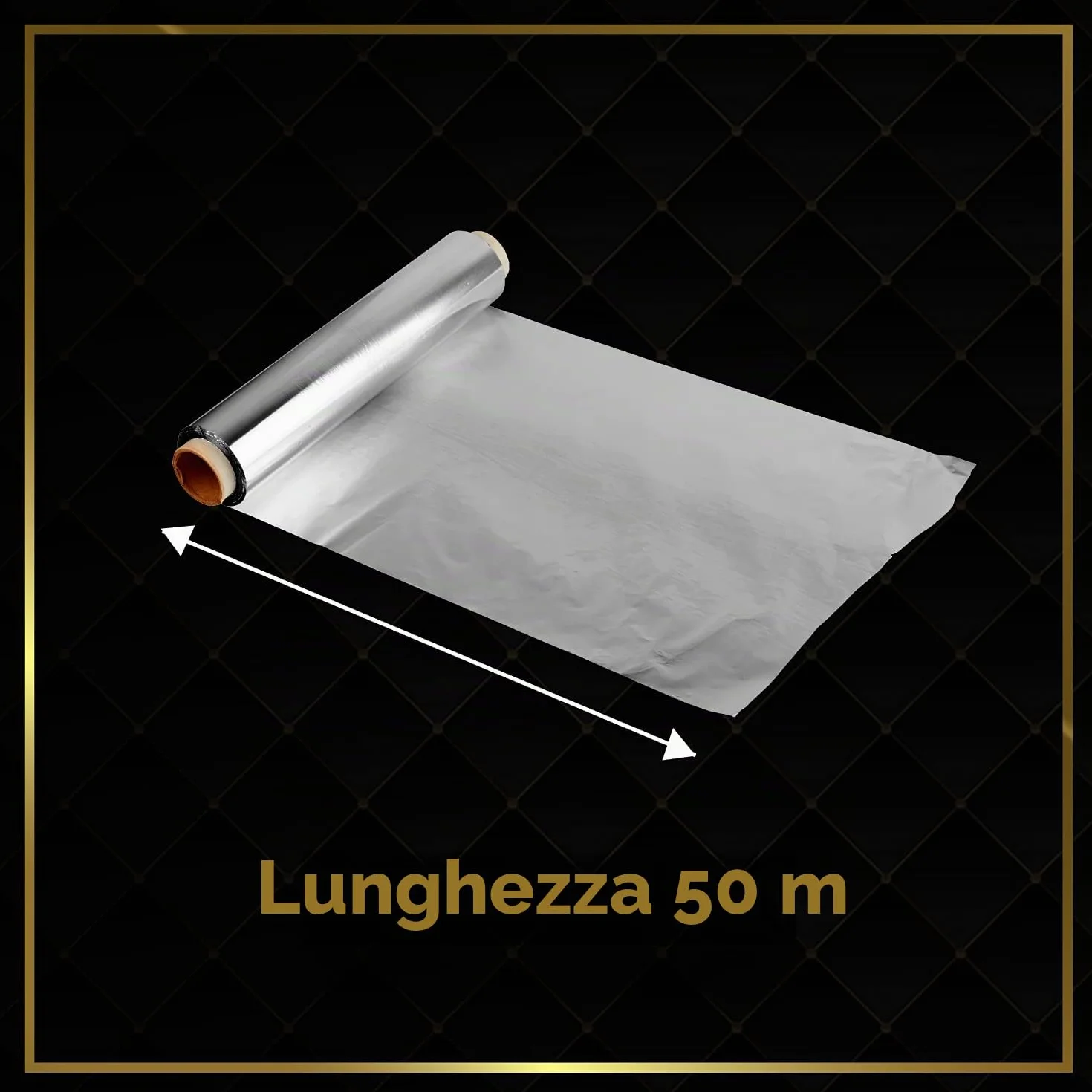 Rotolo di alluminio resistente 30 cm x 50 m spessore extra per industria alimentare LuxLiv®