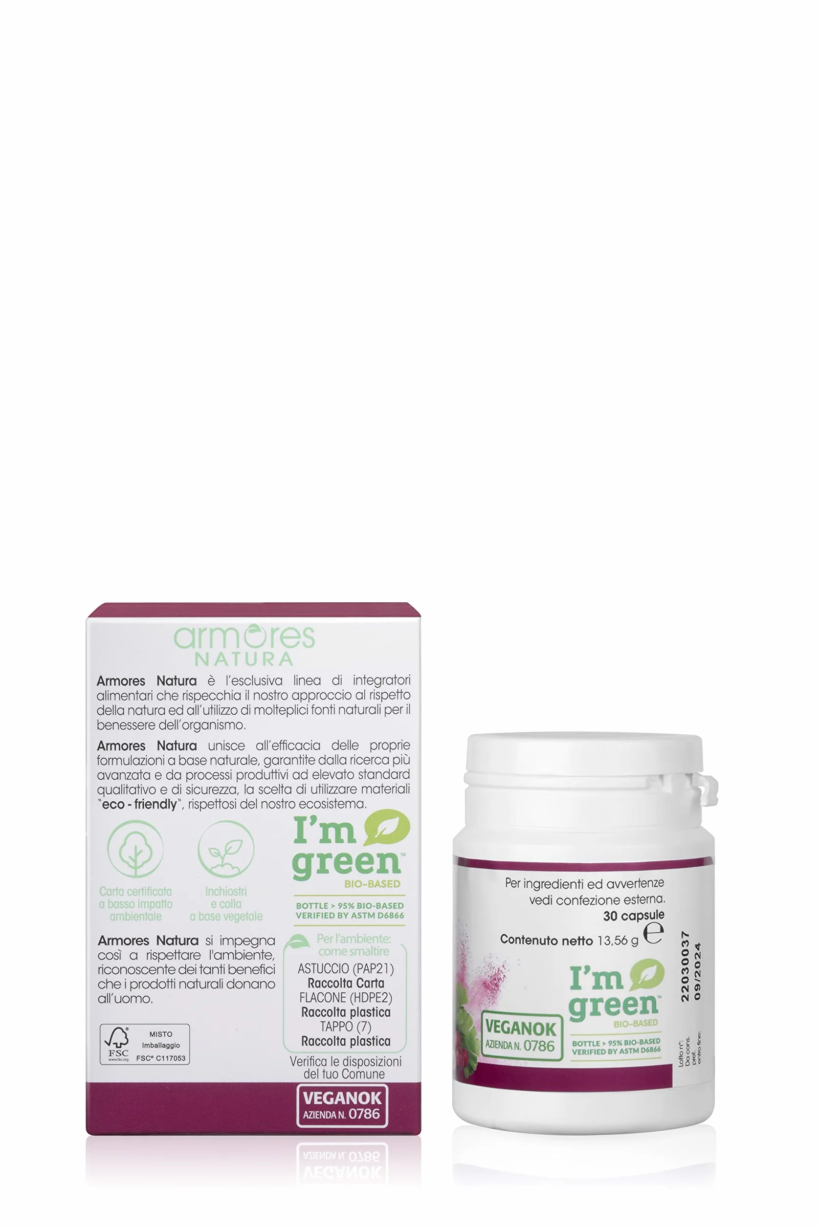 Armores Natura Integratori Alimentari, Inestetismi della Cellulite & Circolazione, Aiuta il Microcircolo, Anticellulite, a Base di Ginkgo Biloba, Uva e Centella, Vegano, Astuccio 30 Capsule