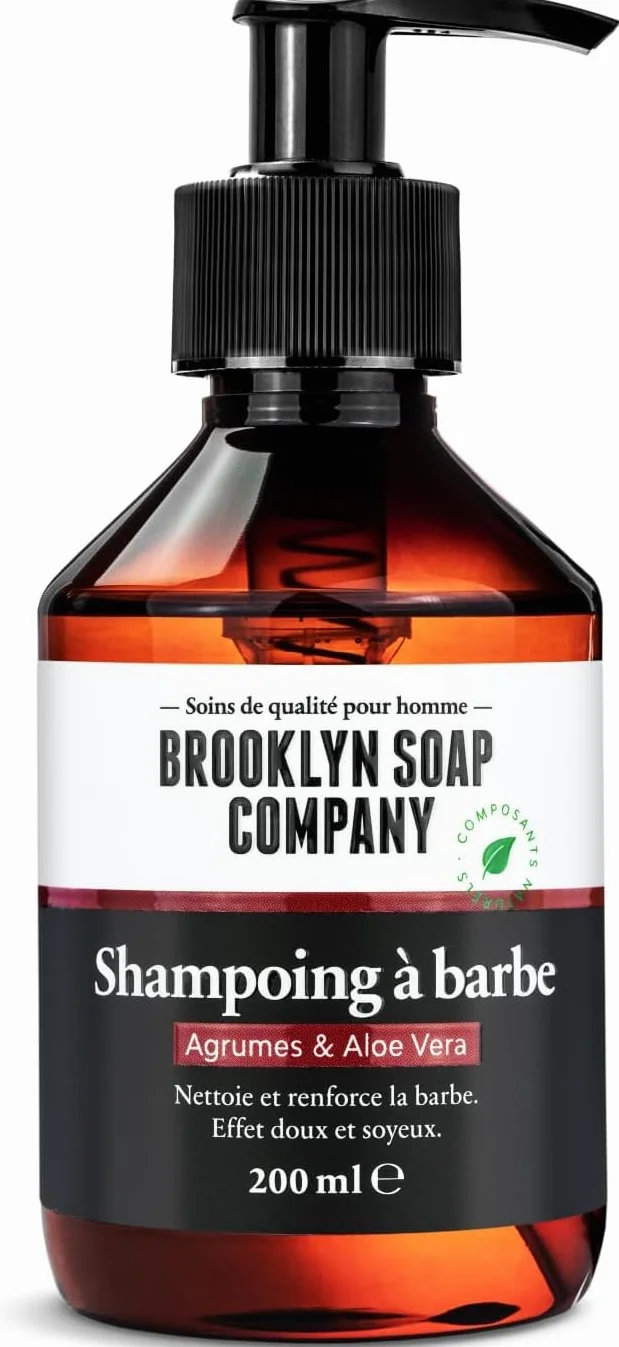 Brooklyn Soap Company, Shampoo da barba da 200 ml - Sapone da barba da uomo per la pulizia quotidiana e la cura della barba - Riduce la forfora & il prurito