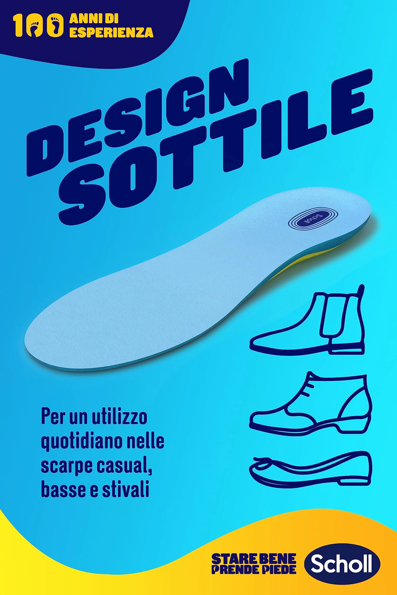 Scholl Solette Gel Activ Everyday Antiodore Donna Ammortizzazione Assorbimento Urti 35-40.5 1 Paio