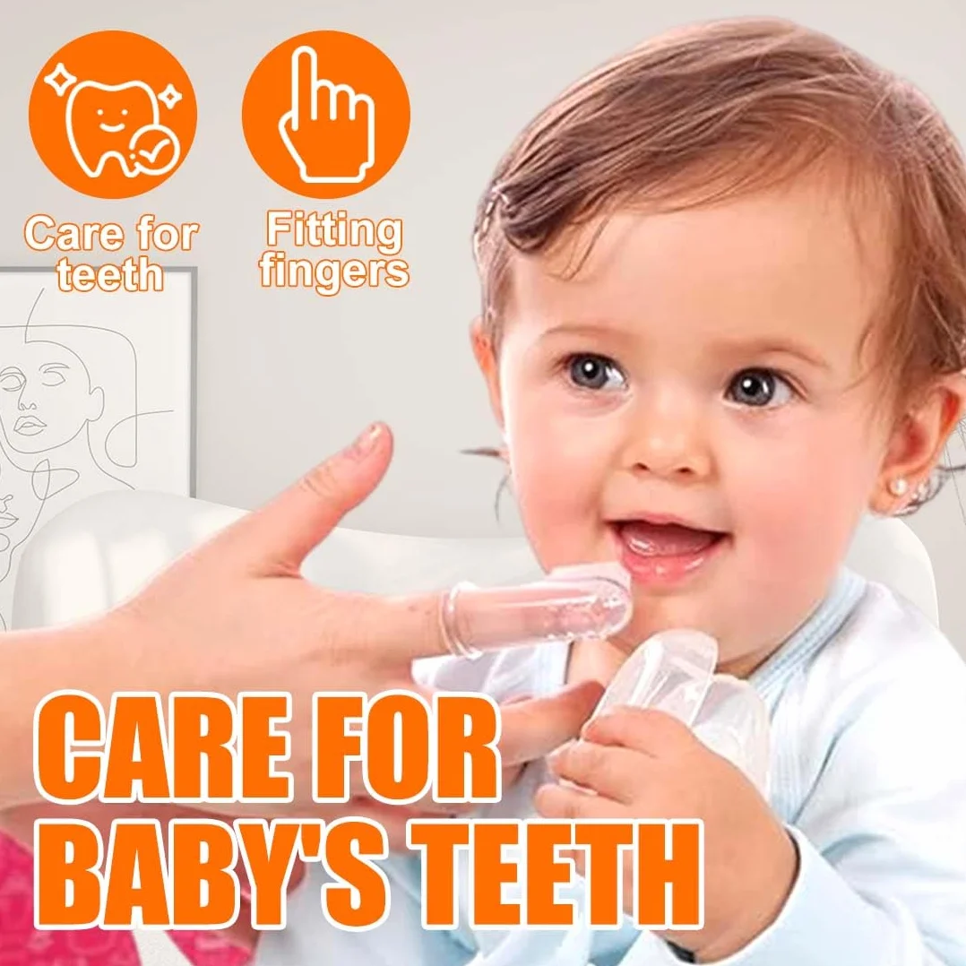 Spazzolino Da Dito In Silicone | Senza Bpa | Set De 6 | Bambini Da Dito, Training Brush & Primo Spazzolino | Accessori Per Bambini Sicuri E Di Alta Qualità