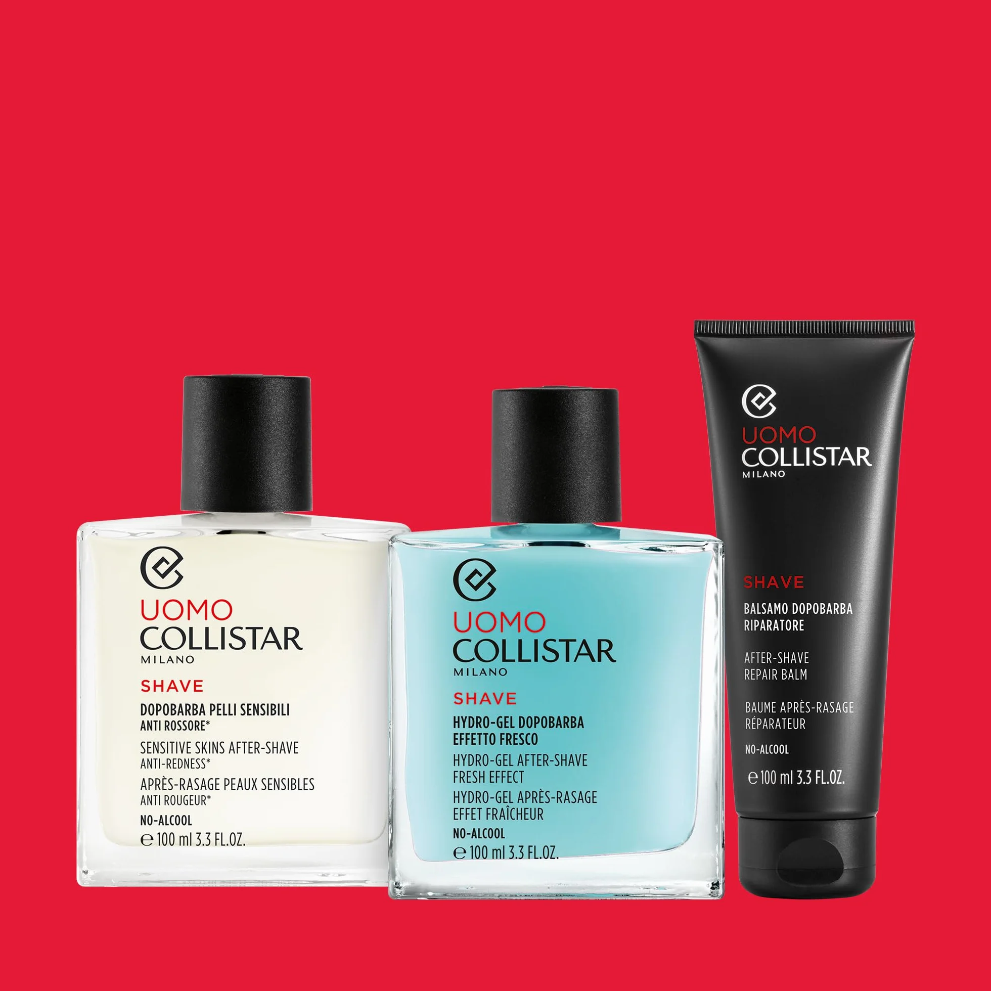 Collistar Uomo Hydro-Gel Dopobarba Effetto Fresco, Anti-Rossore, Idratantante e Lenitivo, Senza Alcool, 100ml
