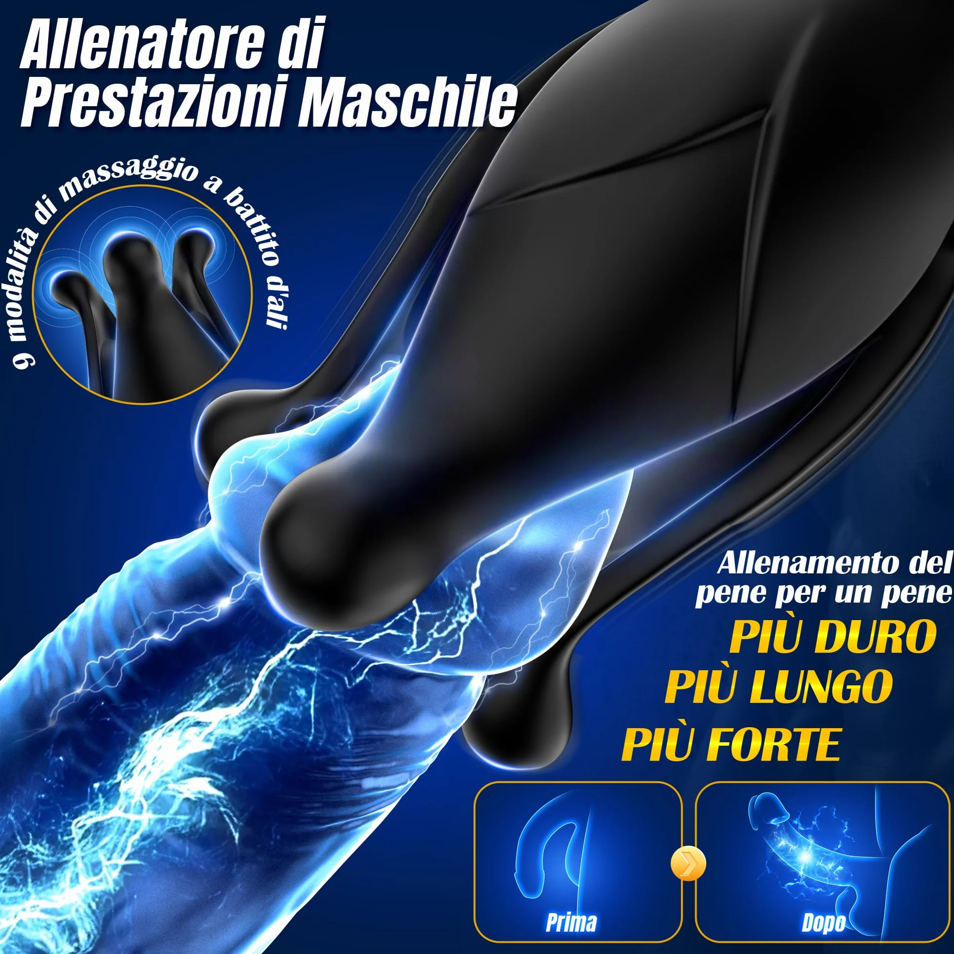 Plug Anale-dilatatore Uomo Analesex Toy, Vibratore Anale Massaggiatore Prostatico con 9 Espansione 9 Spinta 9 Vibrazione, Butt Anal Plug Vibratoreper Uomo Professionale, Toys Sessuali per Uomini