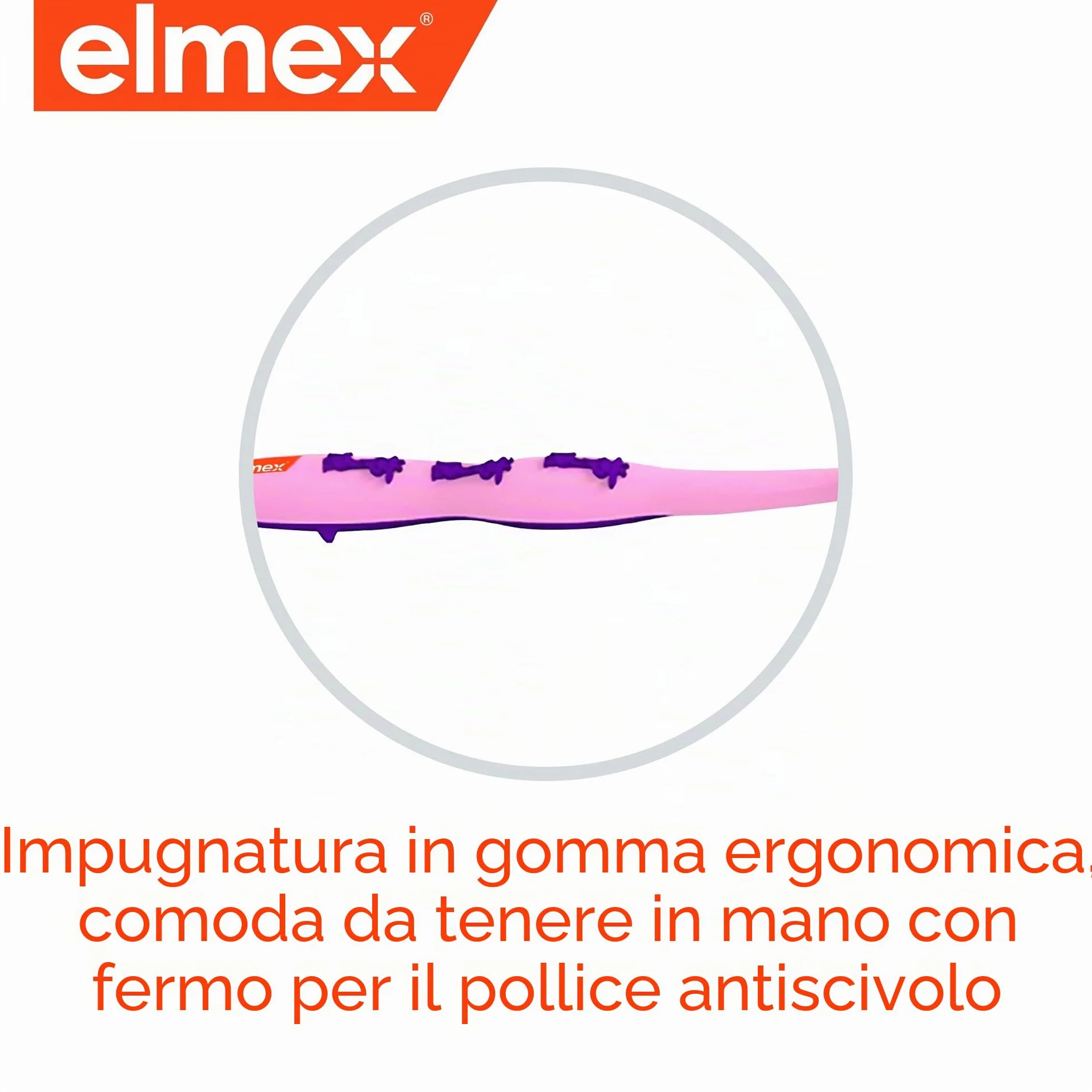 elmex Spazzolino da denti da 0 a 2 anni, 1 pezzo, adatto all'età, con setole morbide e impugnatura ergonomica, abitua i bambini a lavarsi i denti in modo giocoso