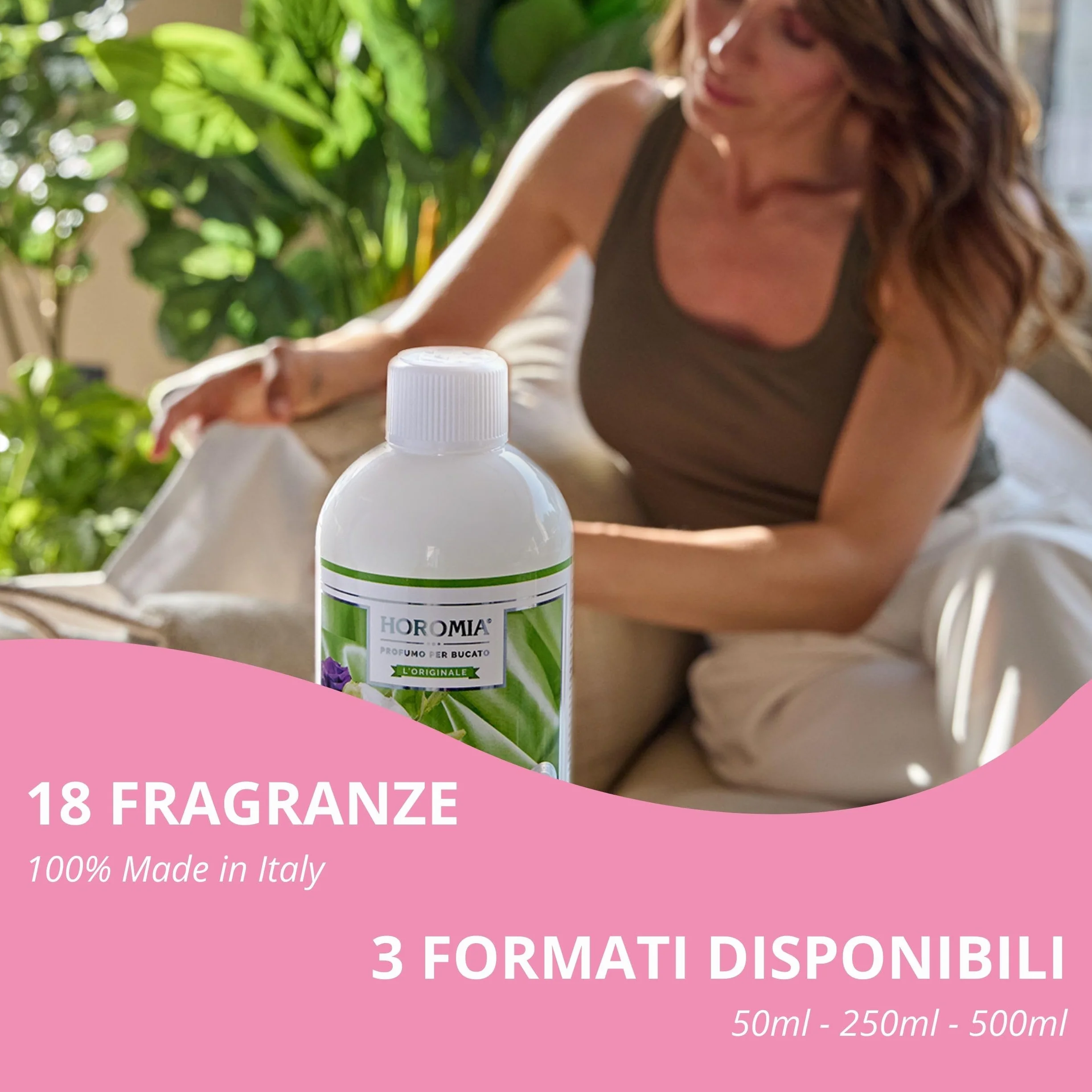 HOROMIA Profumo per Bucato Fresh Cotton 500ml - Profuma Bucato per Lavatrice e Asciugatrice