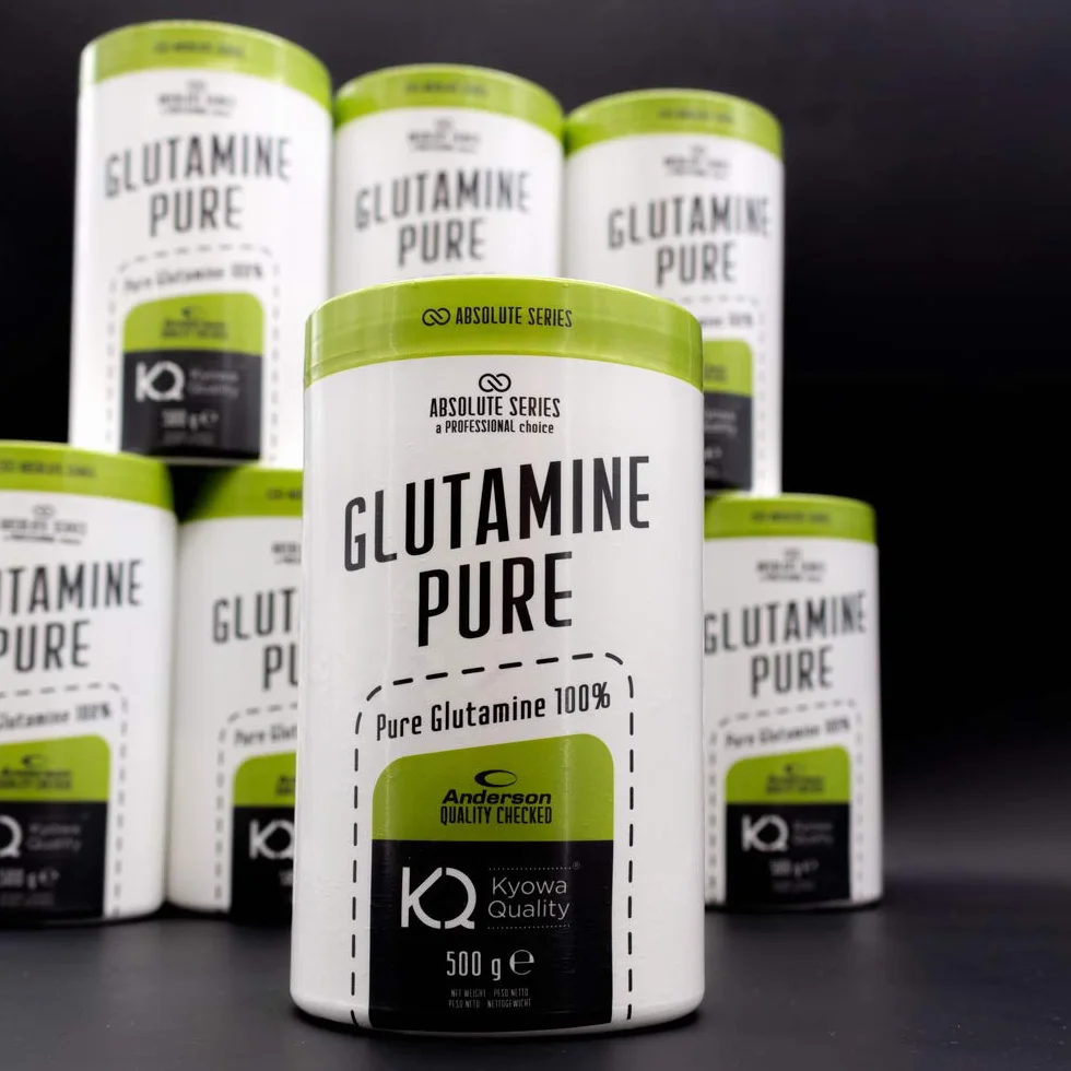 anderson L-Glutammina Pura vegetale in polvere, kyowa quality®, favorisce l'idratazione muscolare, absolute series GLUTAMINE PURE – made in italy