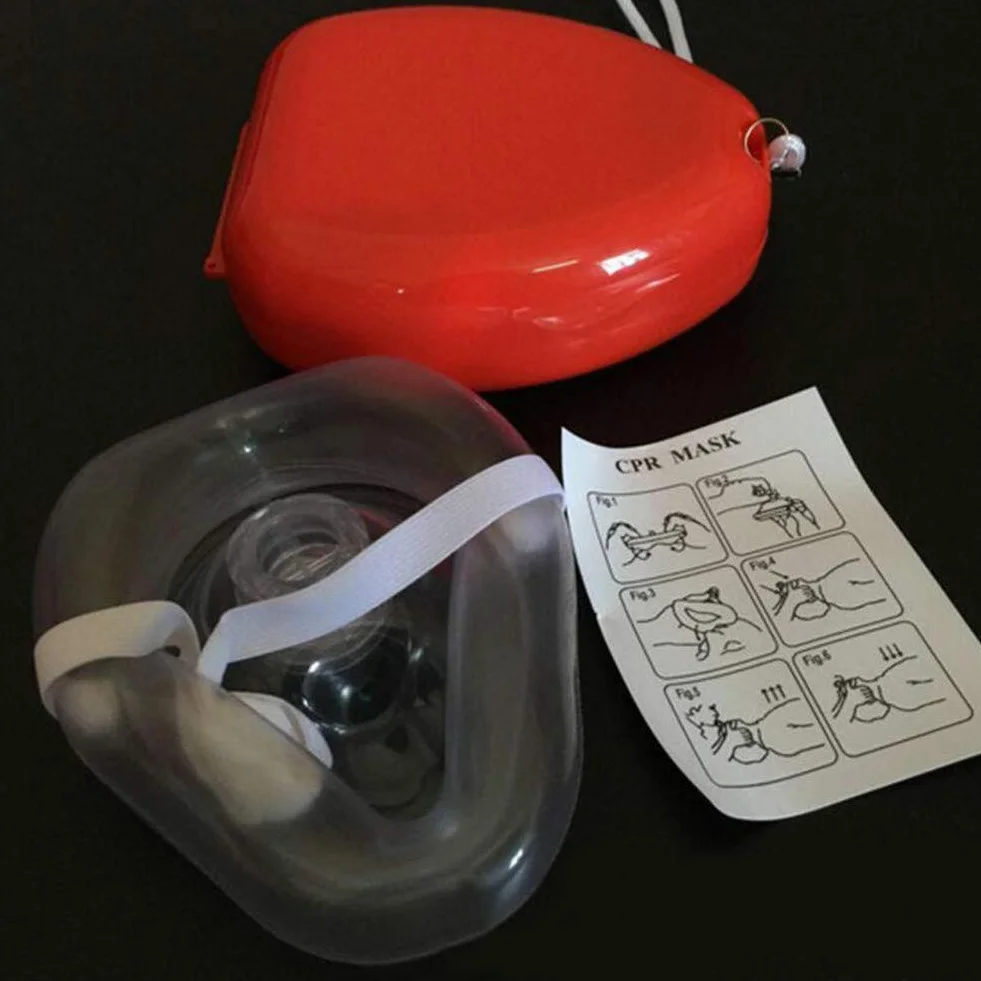 CPR Mask Resuscitator Pocket Mask maschera di rianimazione 2 pezzi