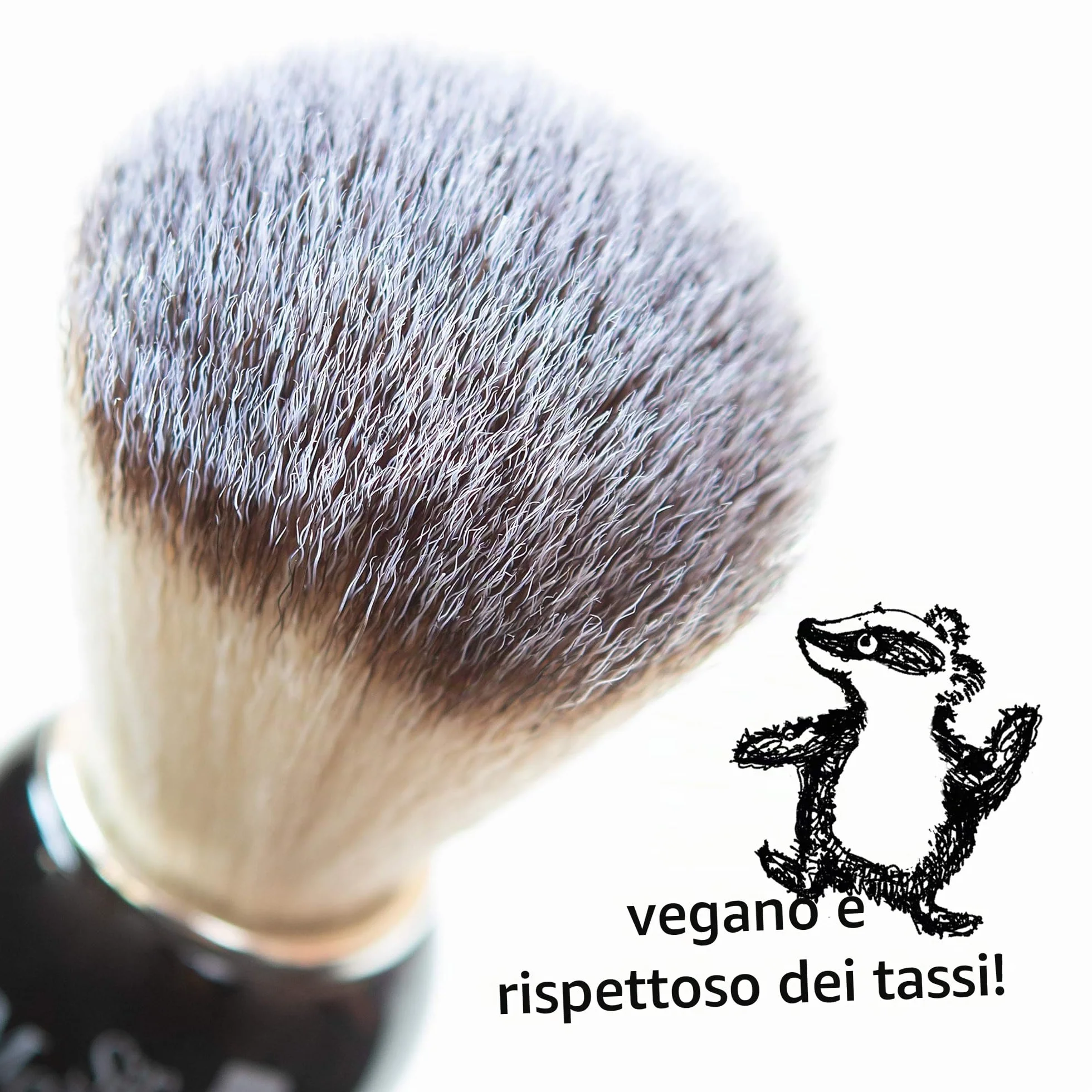 Set Da Barba Uomo Vegano Al 100% - Pennello Da Barba Di Qualità Premium - Con Scatola Da Viaggio - Perfetto Come Idea Regalo - Completo Di Spazzola