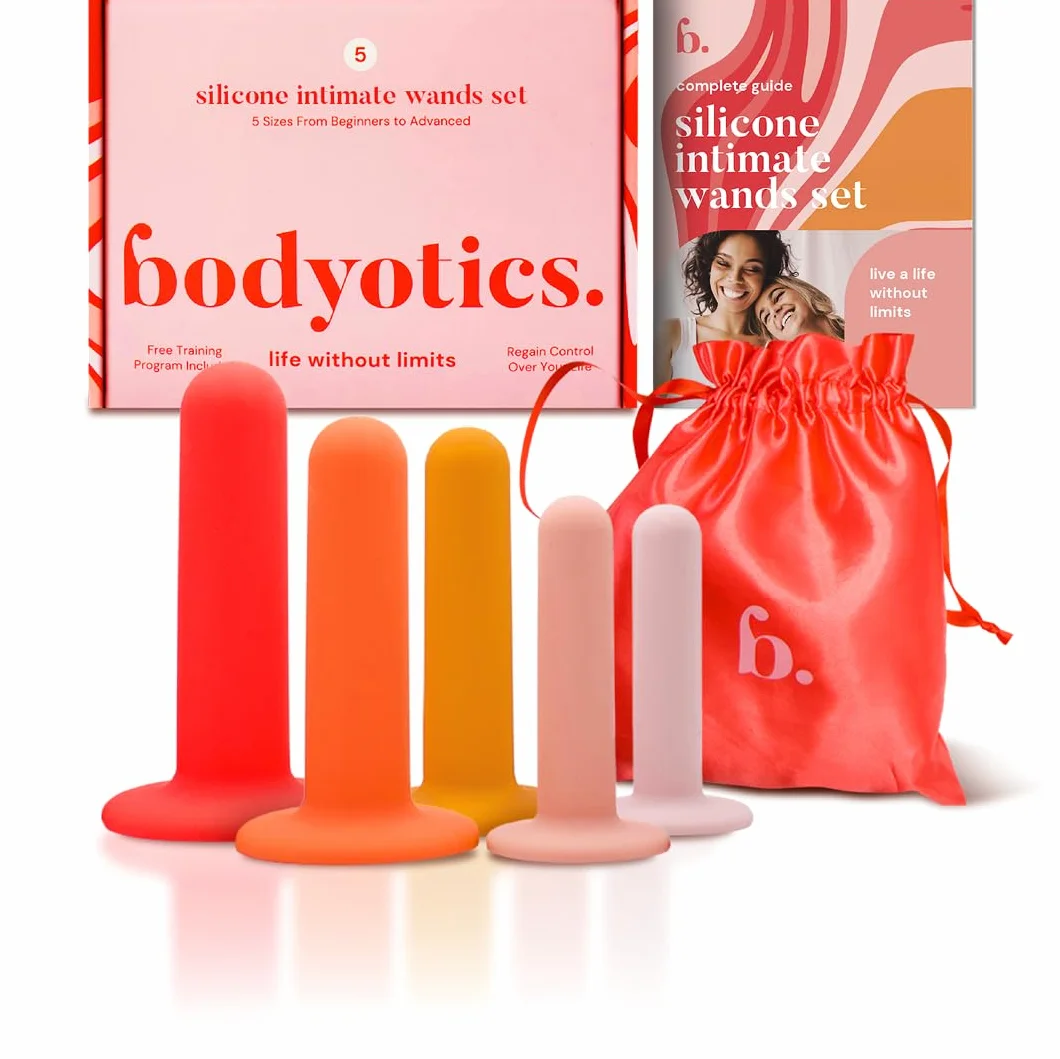 Dilatatori Bodyotics in silicone per donne - Set di 5 misure graduali per esercizio pavimento pelvico