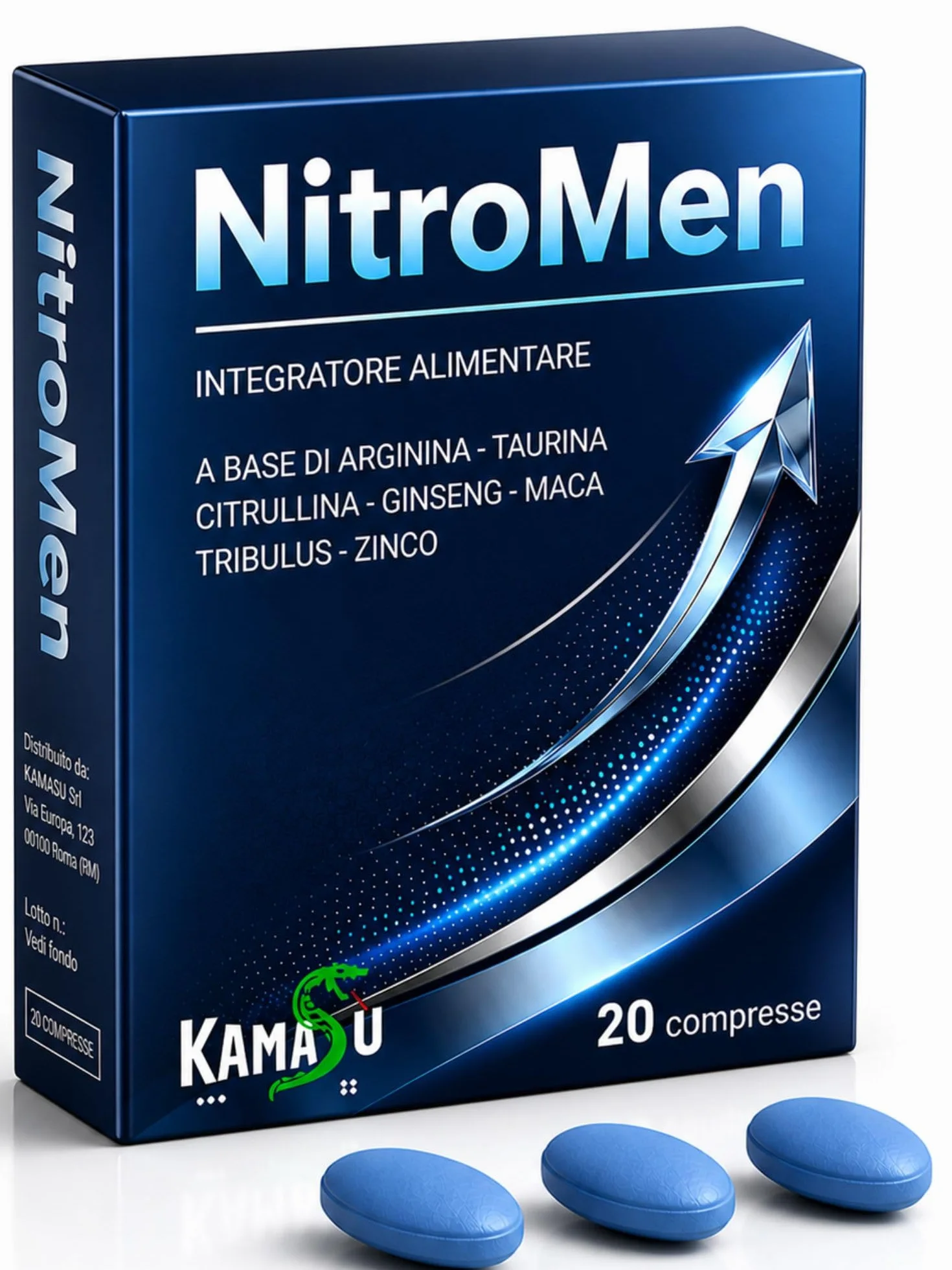 Integratore Uomo Potenziato -Maca nera, Arginina, Citrullina, Taurina, Tribulus e Zinco - Supporto Energetico, Tonico per Resistenza Vitalità Maschile