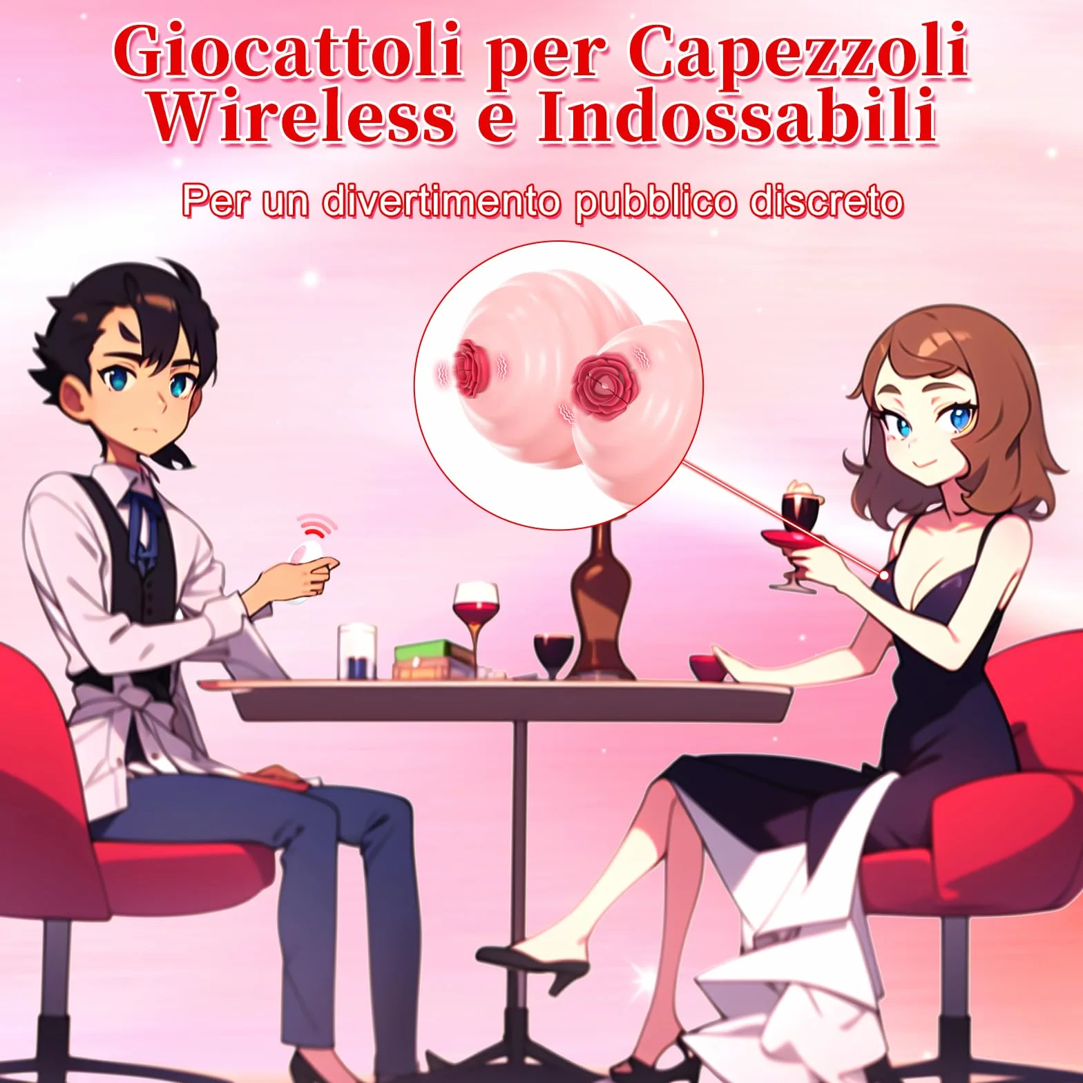 Pinze Capezzoli BDSM Sex Toys per Donna - Morsetti per Capezzoli Regolabili Stimolatore Capezzoli Femminile con 10 Modalità Forti, Vibratoreper Donna Professionale con Telecomando Sexytoysys Coppia