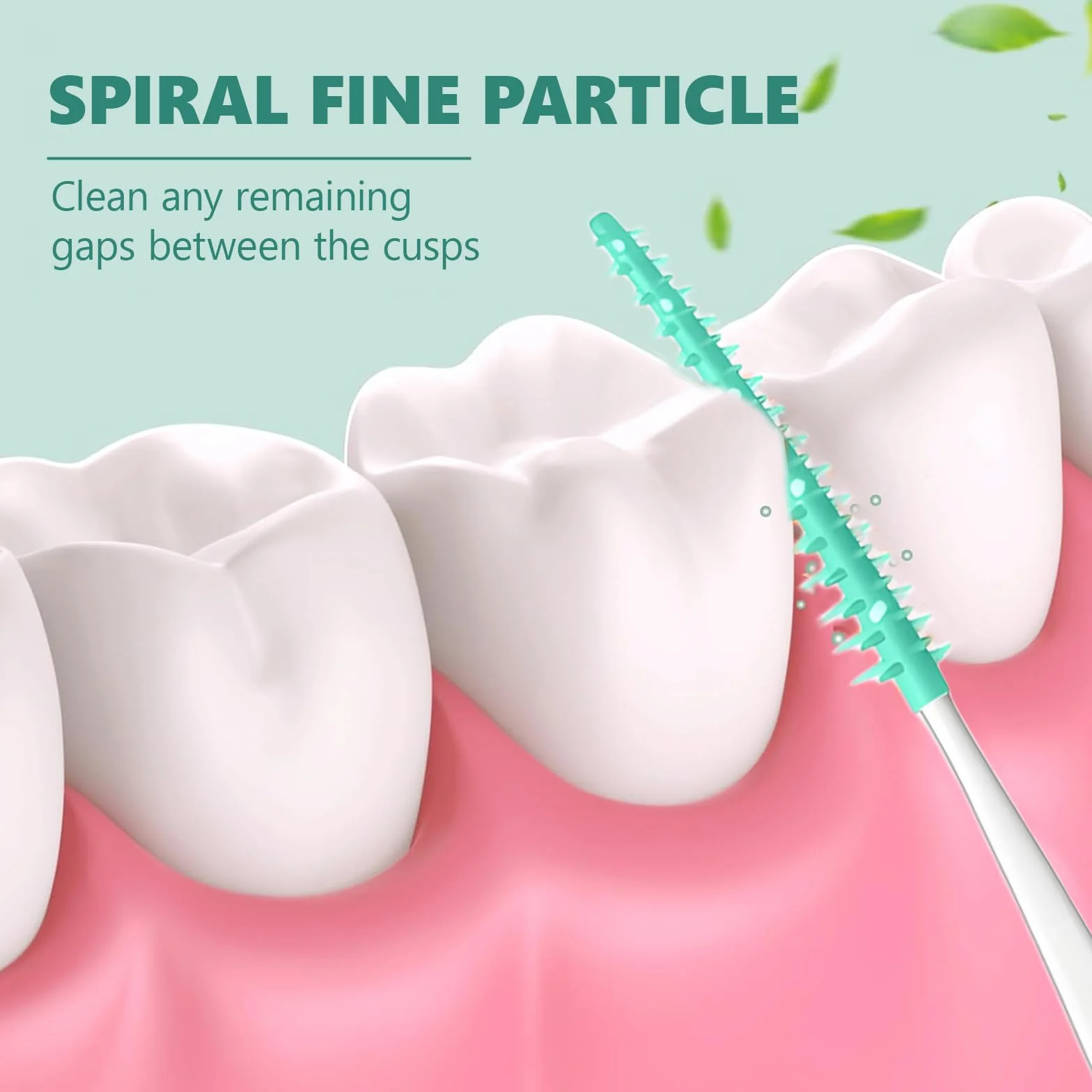 Scovolini dentali in silicone 200 pezzi, spazzolino interdentale per pulizia denti, verde