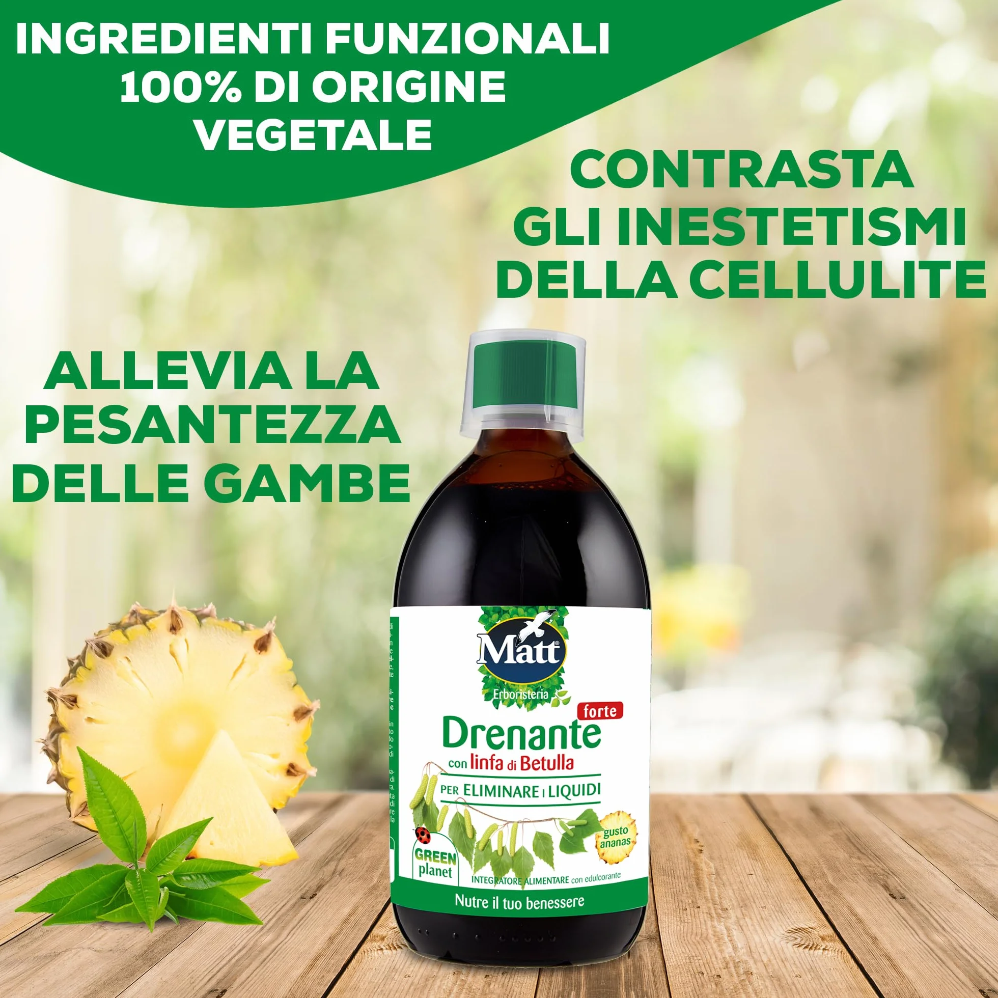 Matt Drenante Forte con Linfa di Betulla, 500ml