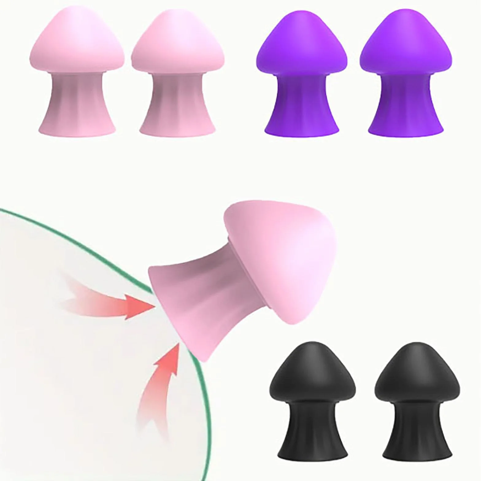 Silicone Capezzolo Succhiatori Capezzoli Morsetti Pompe Capezzolo Stimolatore Capezzolo Correttore Giocattoli Del Sesso Per La Donna Massaggio A Vuoto (Pink)
