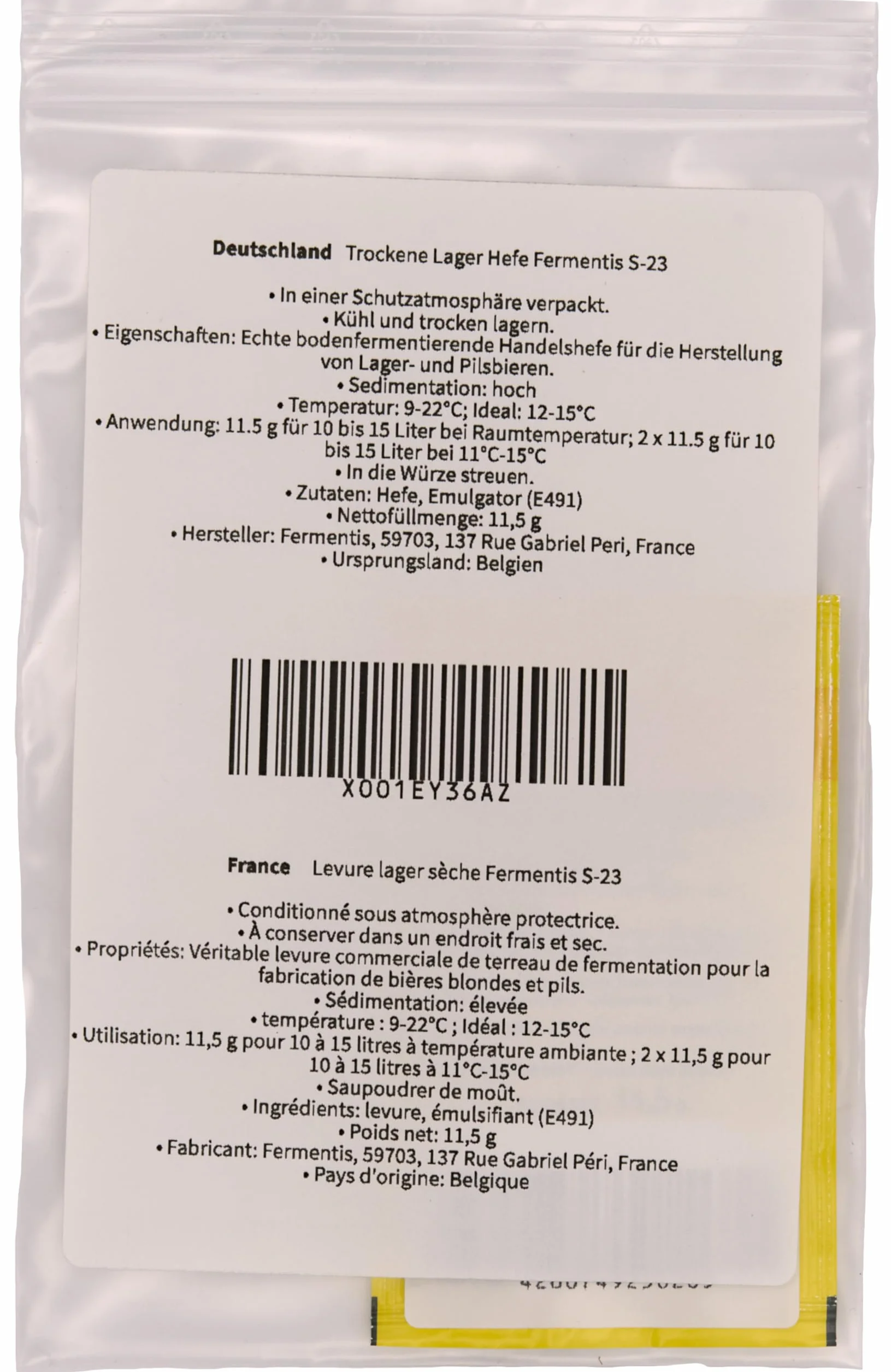 Fermentis lievito di birra US-05 W 34/70 S-33 S-23 alta fermentazione