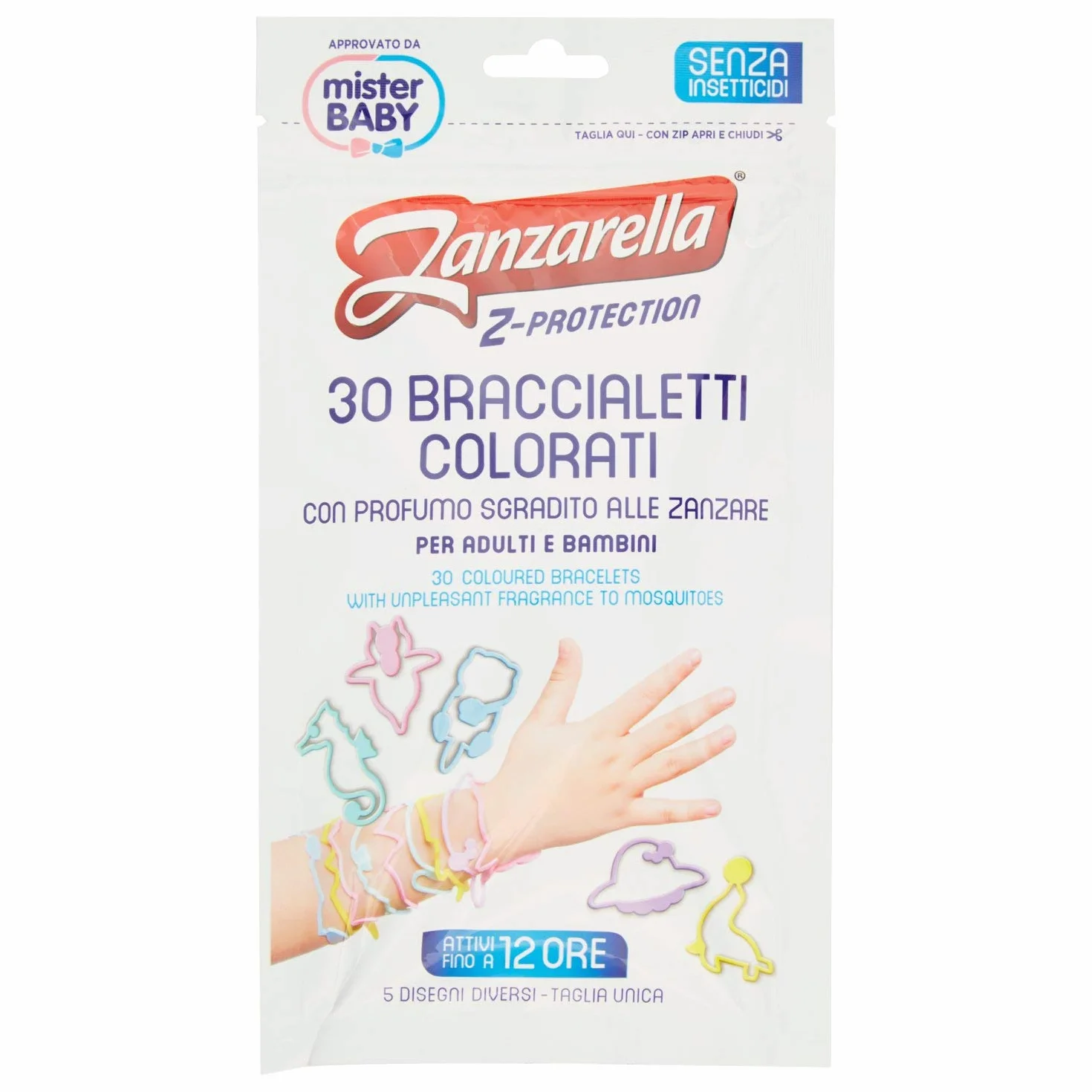 Braccialetti Antizanzare in Silicone Atossico per Bambini e Adulti, Repellente Naturale a Lunga Durata