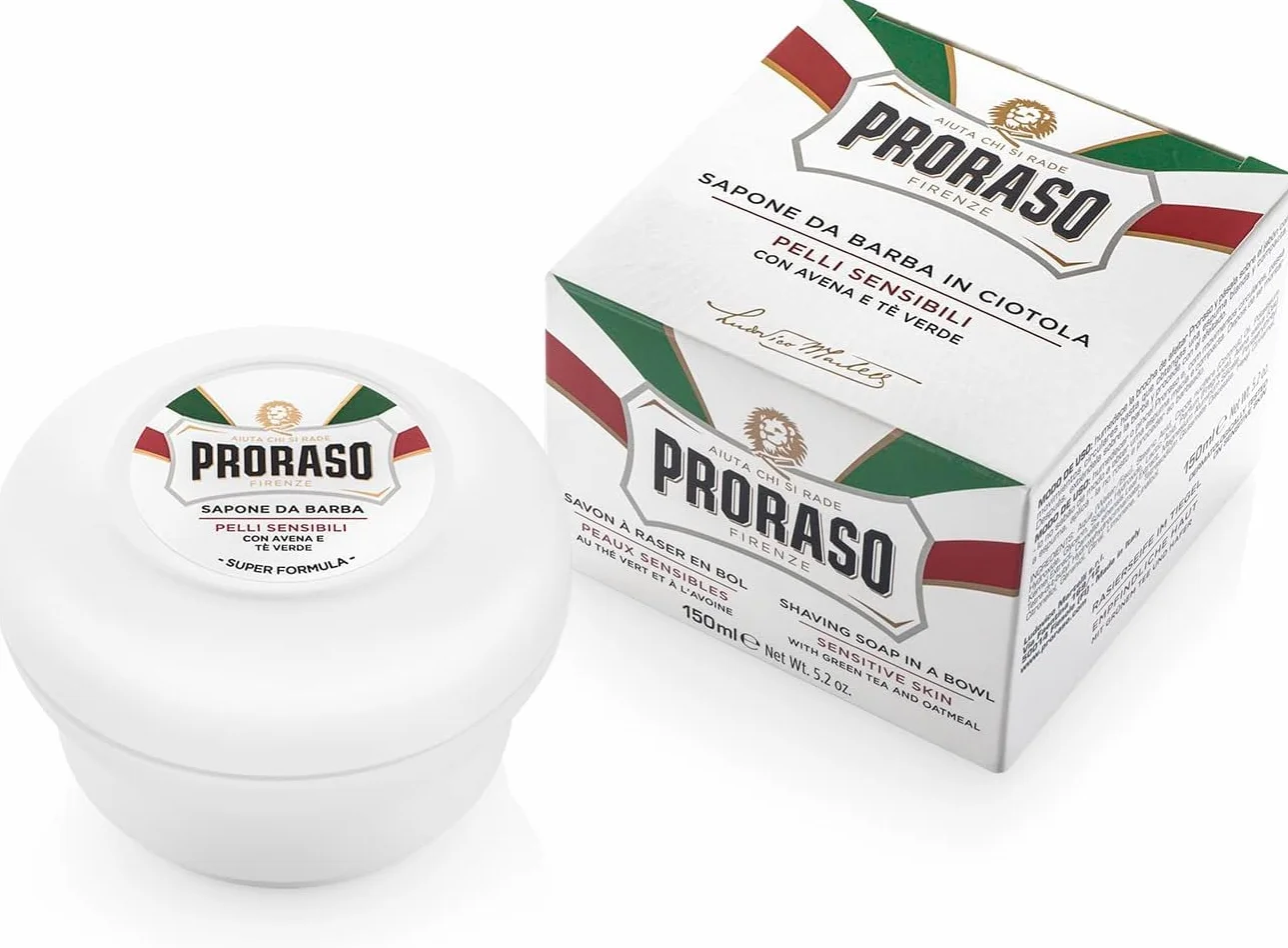 Proraso Ciotola Sapone da Barba, Pelli Sensibili, 150 Ml