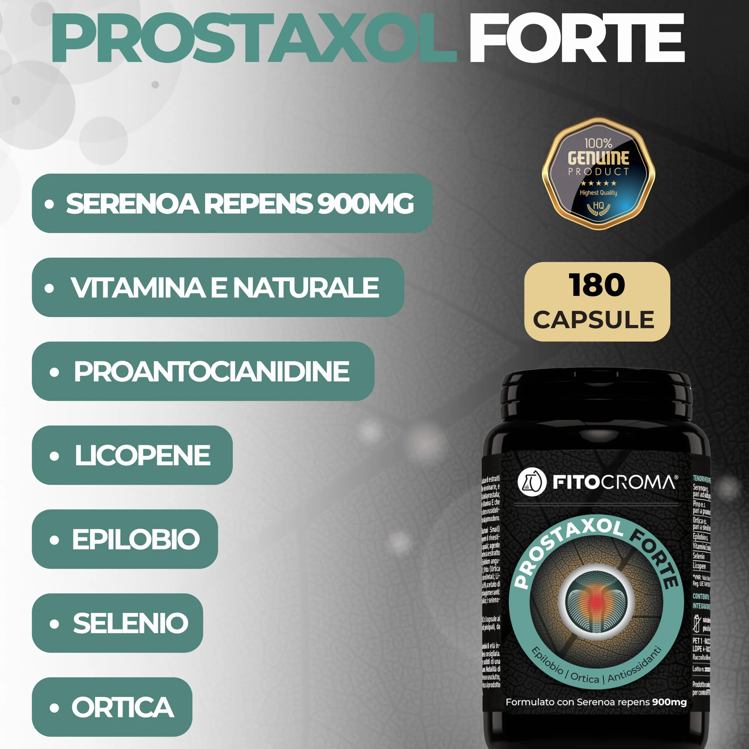 SERENOA REPENS FORTE 900MG 180 capsule Saw palmetto prostata Integratore prostata con Ortica Epilobio Licopene Vit E Selenio Proantocianidine