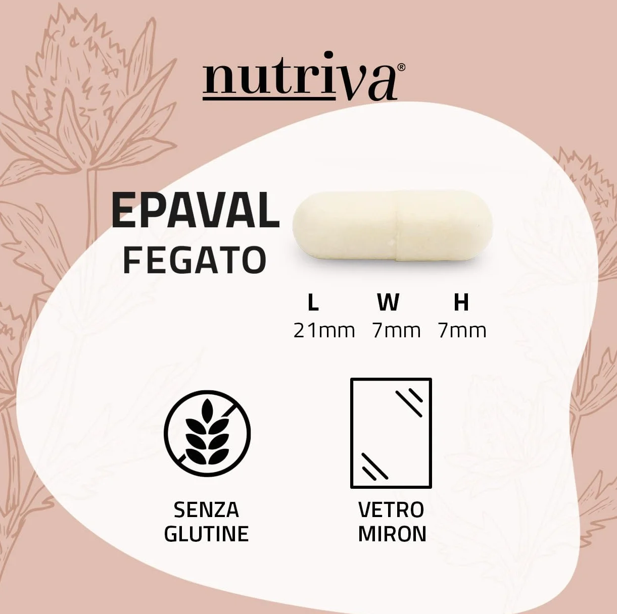 NUTRIVA Epaval Integratore Alimentare Betaina Colina Inositolo Metionina N-acetilcisteina 50 Capsule
