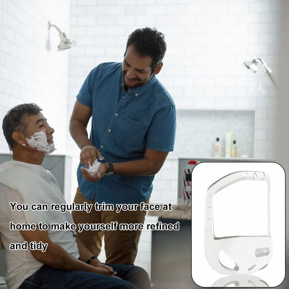 Modelli per Styling Barba Trasparenti, Pizzetto Modello da Barba, Modello per lo Styling Della Barba, Modelli da Barba da Uomo, 5 Diverse Dimensioni, per Uomo Rifinitura, Styling Barba