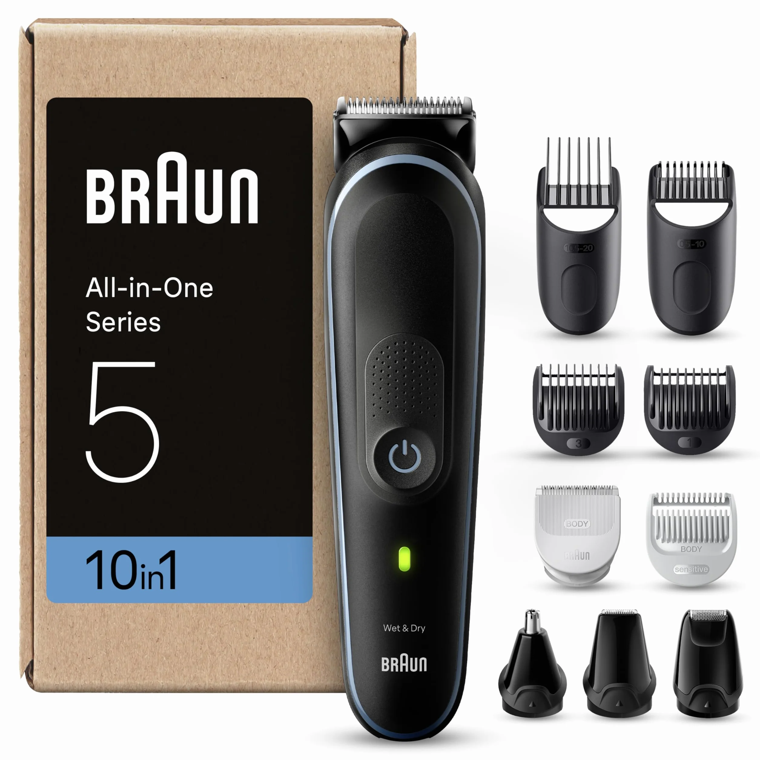 Braun MGK5445 Regolabarba e Tagliacapelli Uomo 10-in-1 Styling Nero
