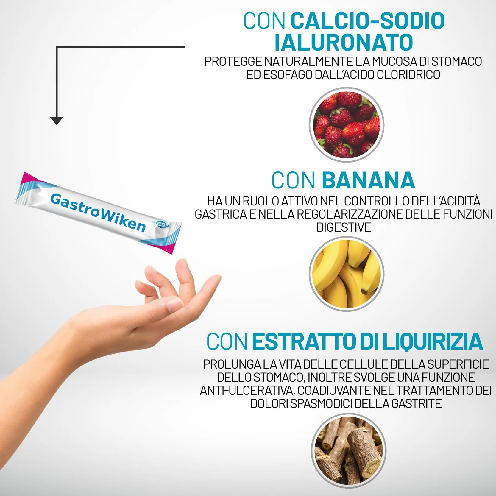 GASTROWIKEN 20 BUSTINE Specifico per bruciore di stomaco, reflusso e gastrite