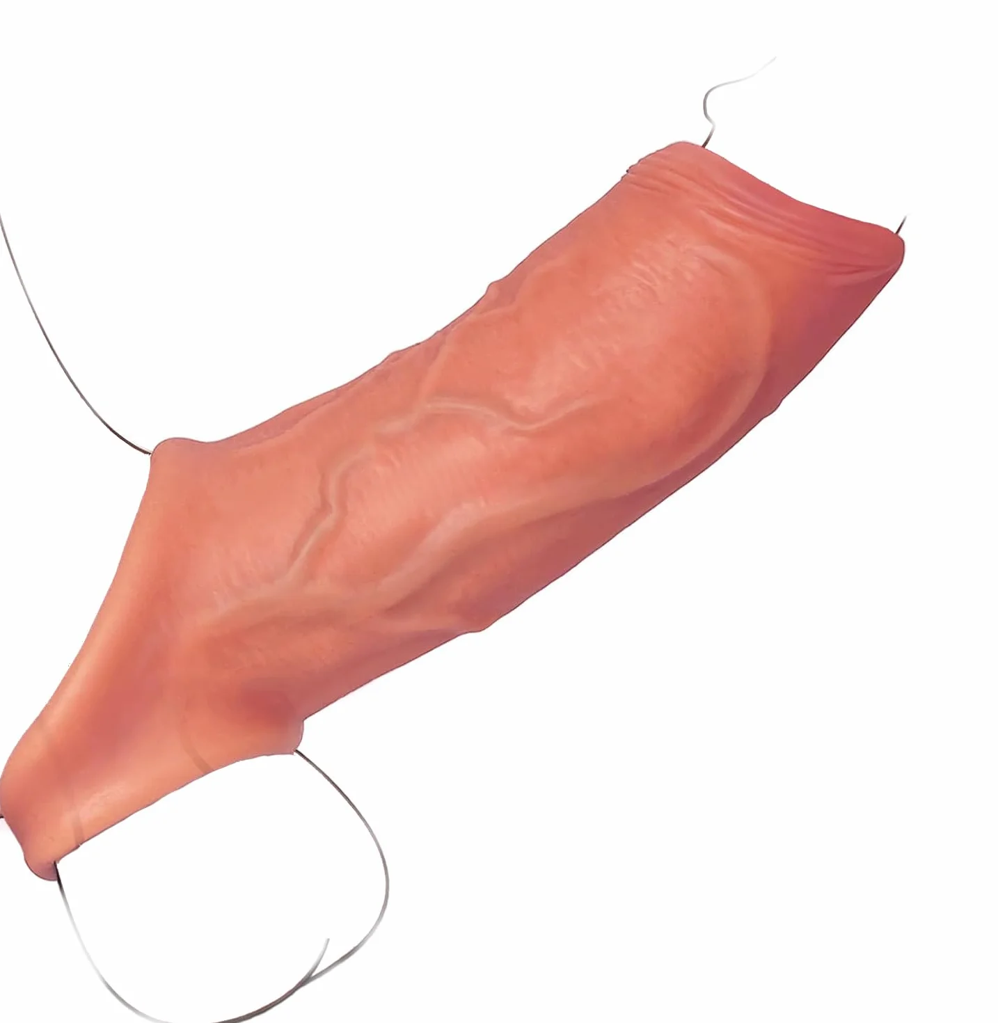 Guaina Fallica Anello per Pene, Estensore Prolunga Allungamento Maschile, Sex Toys per Coppia