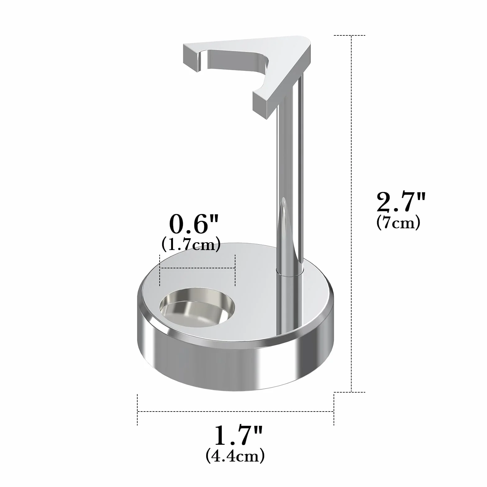 Linkidea Supporto per rasoio di sicurezza da uomo, compatibile con Vikings Blade the Chieftain, Merkur 34C, 700002, 23C, 38C, organizer per strumenti da barba per bancone del bagno (argento)