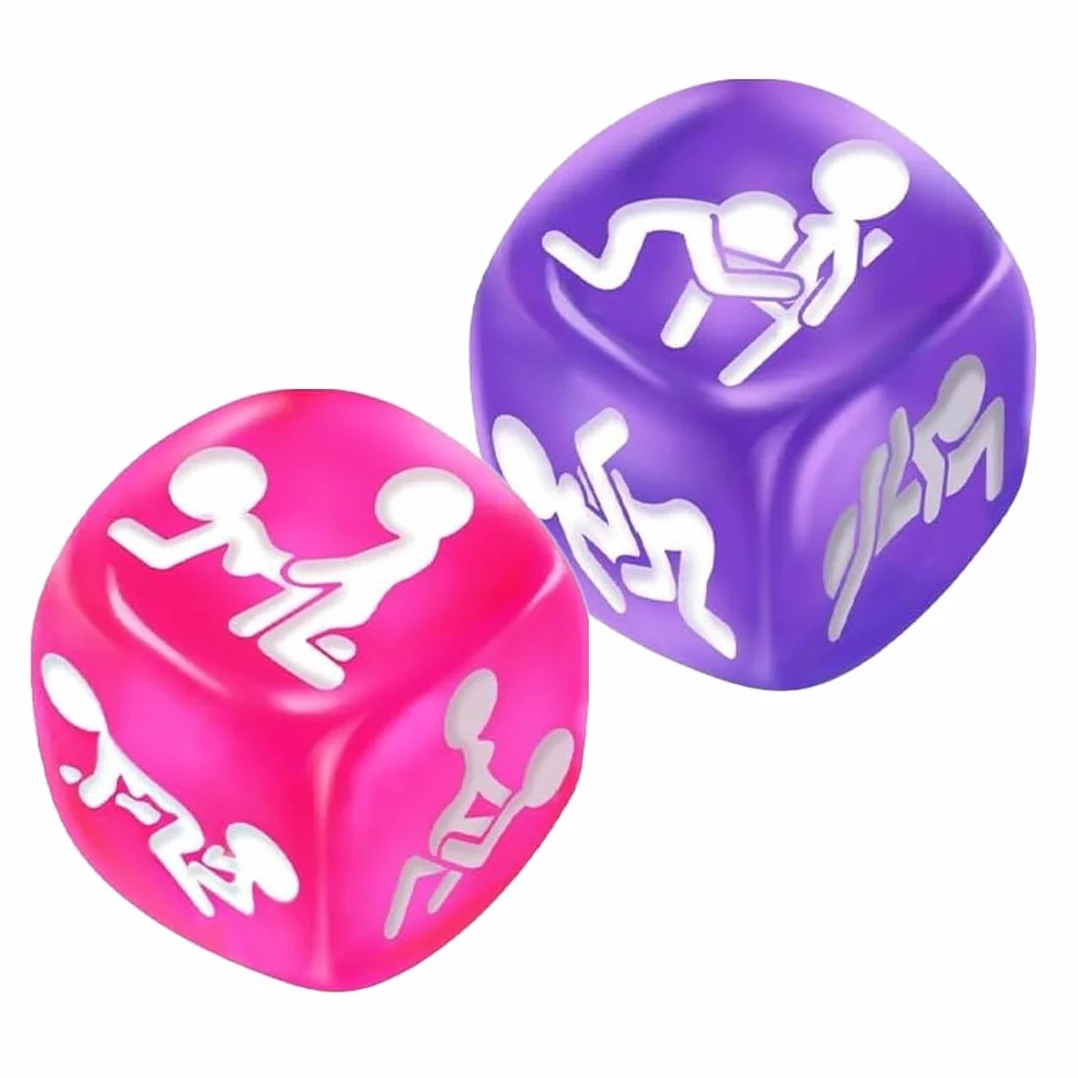 2 Pezzi Dado Sessuali Set, Giochi Erotici, Giochi Sessuali Hot per Coppia, Cubi Erotici Viola Orale E Rosa Sesso, 1.8Cm, Gioco Per Coppie Adulti Camera Da Letto