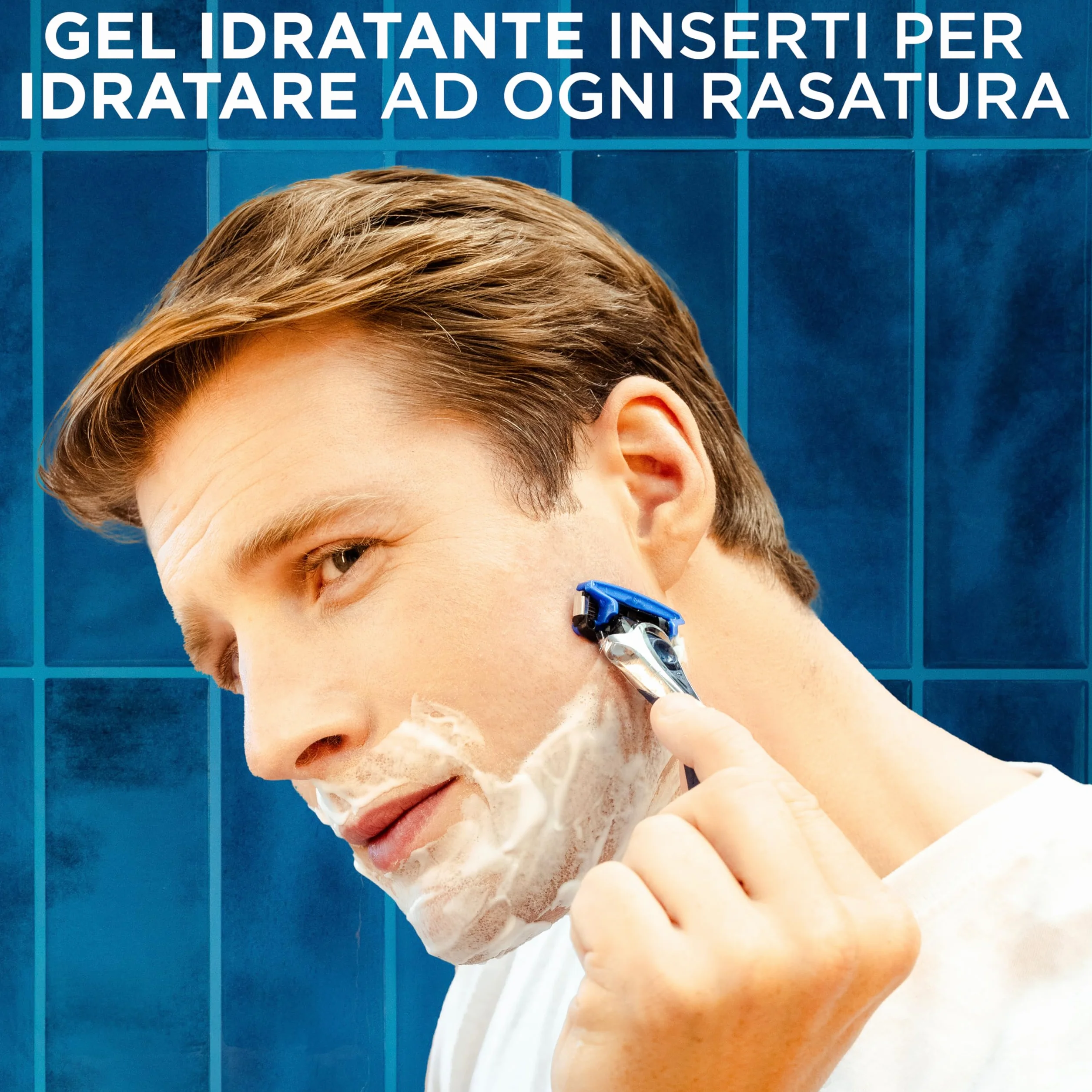 WILKINSON SWORD - Hydro 5 Lame per rasoio da uomo, rivestite in carbonio, gel idratante e trimmer di precisione, confezione da 12 ricariche