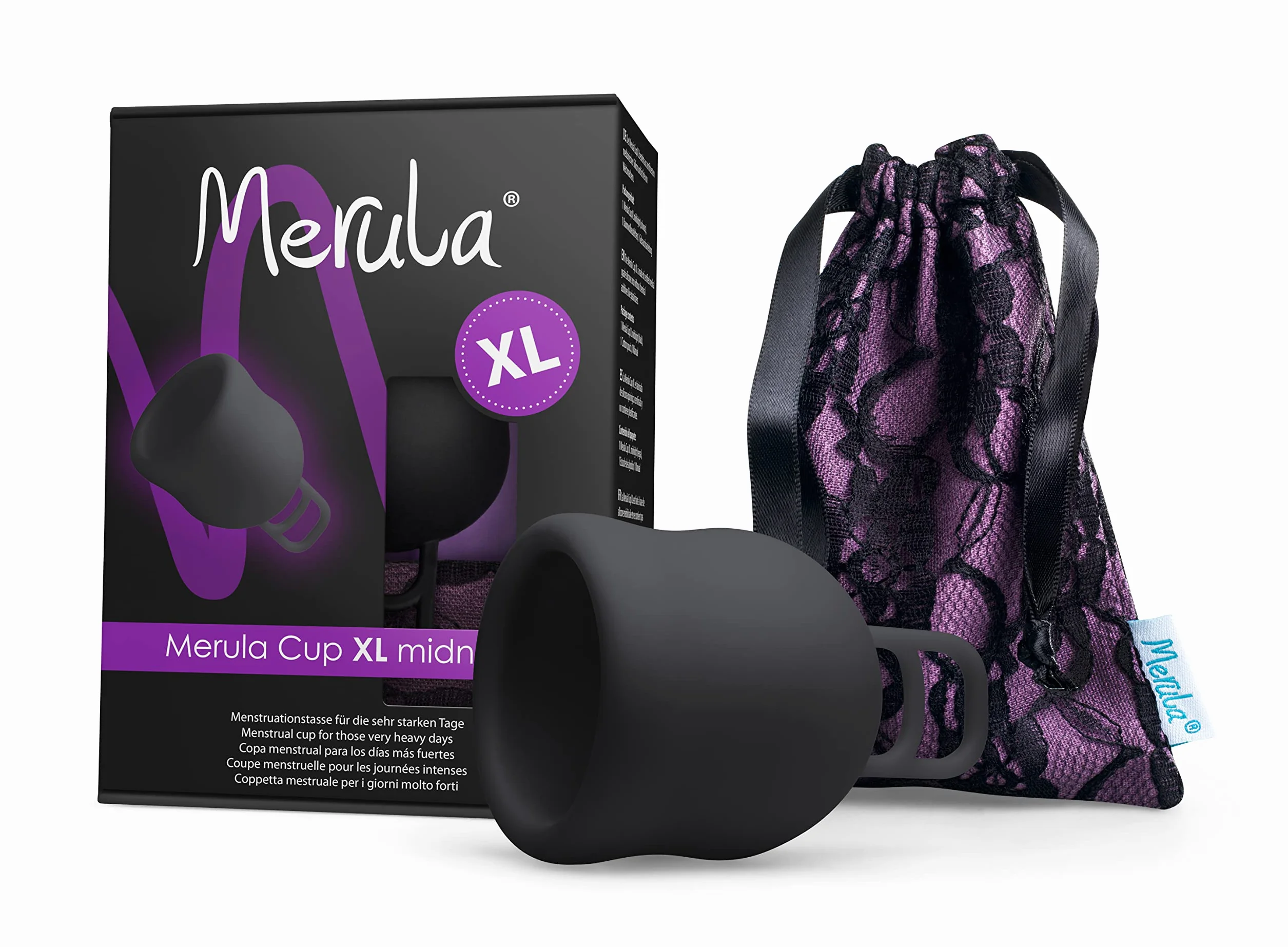 Merula Cup XL midnight (nero) - La coppetta mestruale per i giorni molto forti