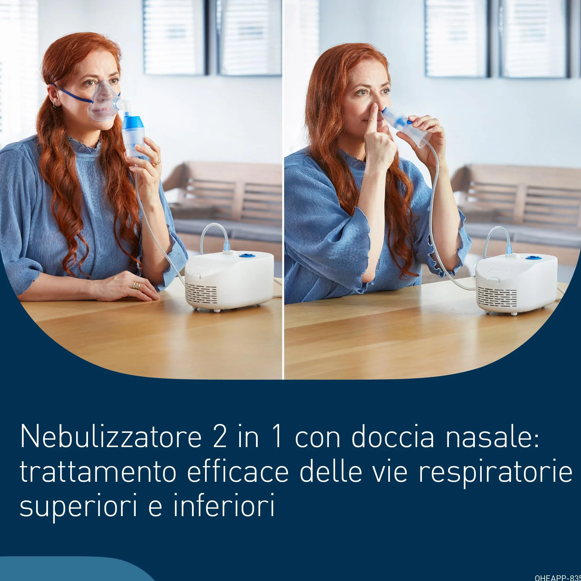 OMRON X102 Total Macchina aerosol adulti e bambini con doccia nasale