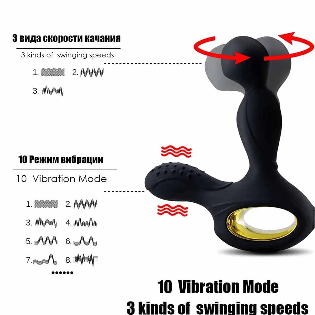 - Próstata Màssaggiàtóre Uomo Stimolàtore Elettrico Vîbrátörè Próstàté Màssager, Butt Plúg Anàlé Uomo Vîbrante da Donna Clitòrīdè a Puntó G Silicone Piccolo, 10 Velocità