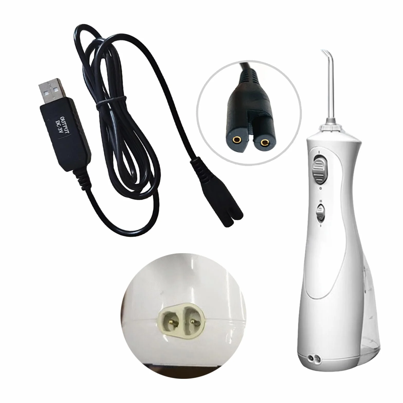 Cavo di alimentazione USB 3 V compatto per irrigatori orali