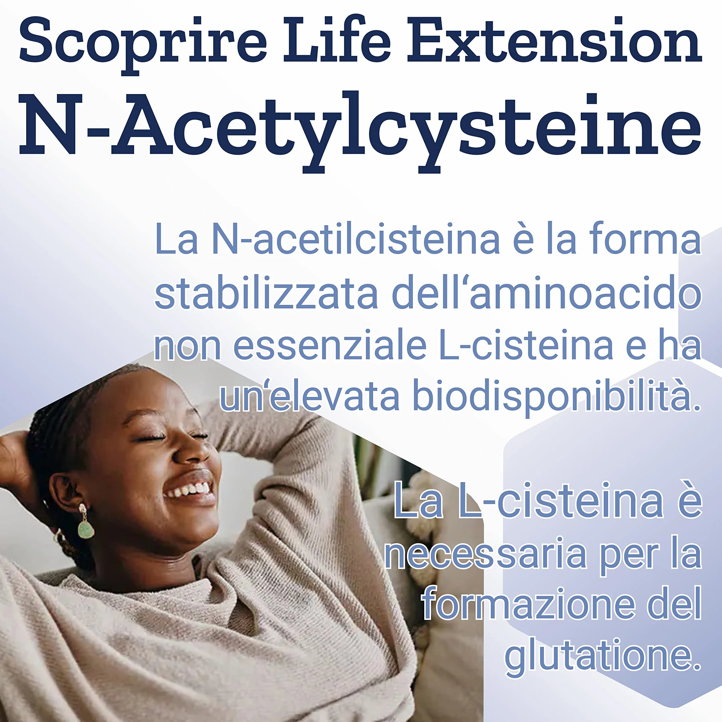 Life Extension N-Acetyl-Cysteine (NAC) 600mg Depot 60 Capsule vegane
